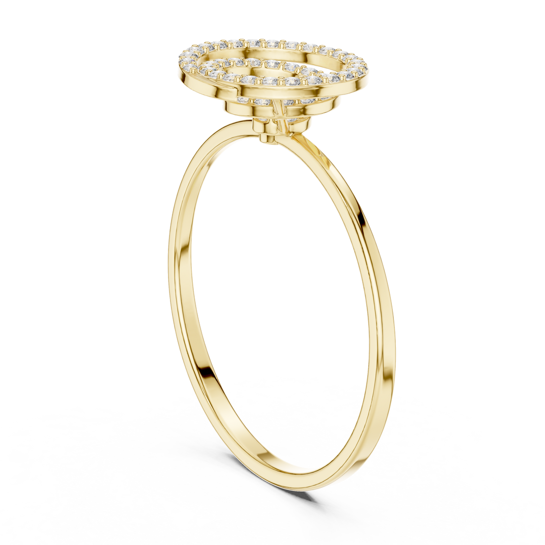 Promise ring with simple modern band.