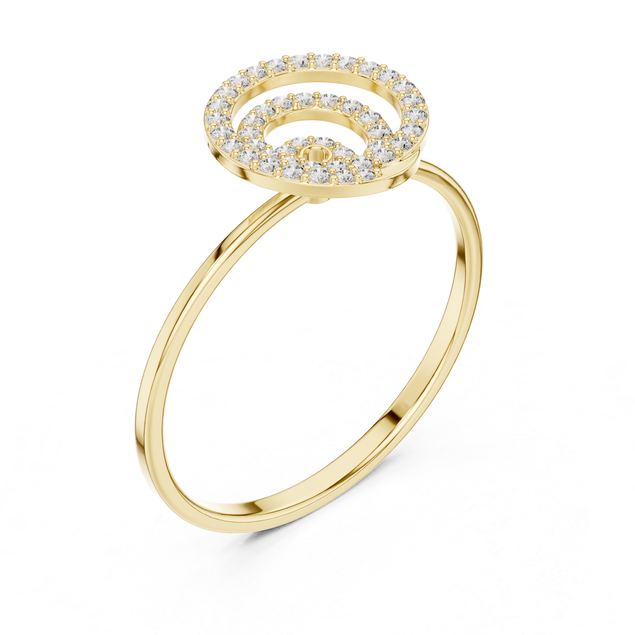 Celebration ring with colorful gemstone design.