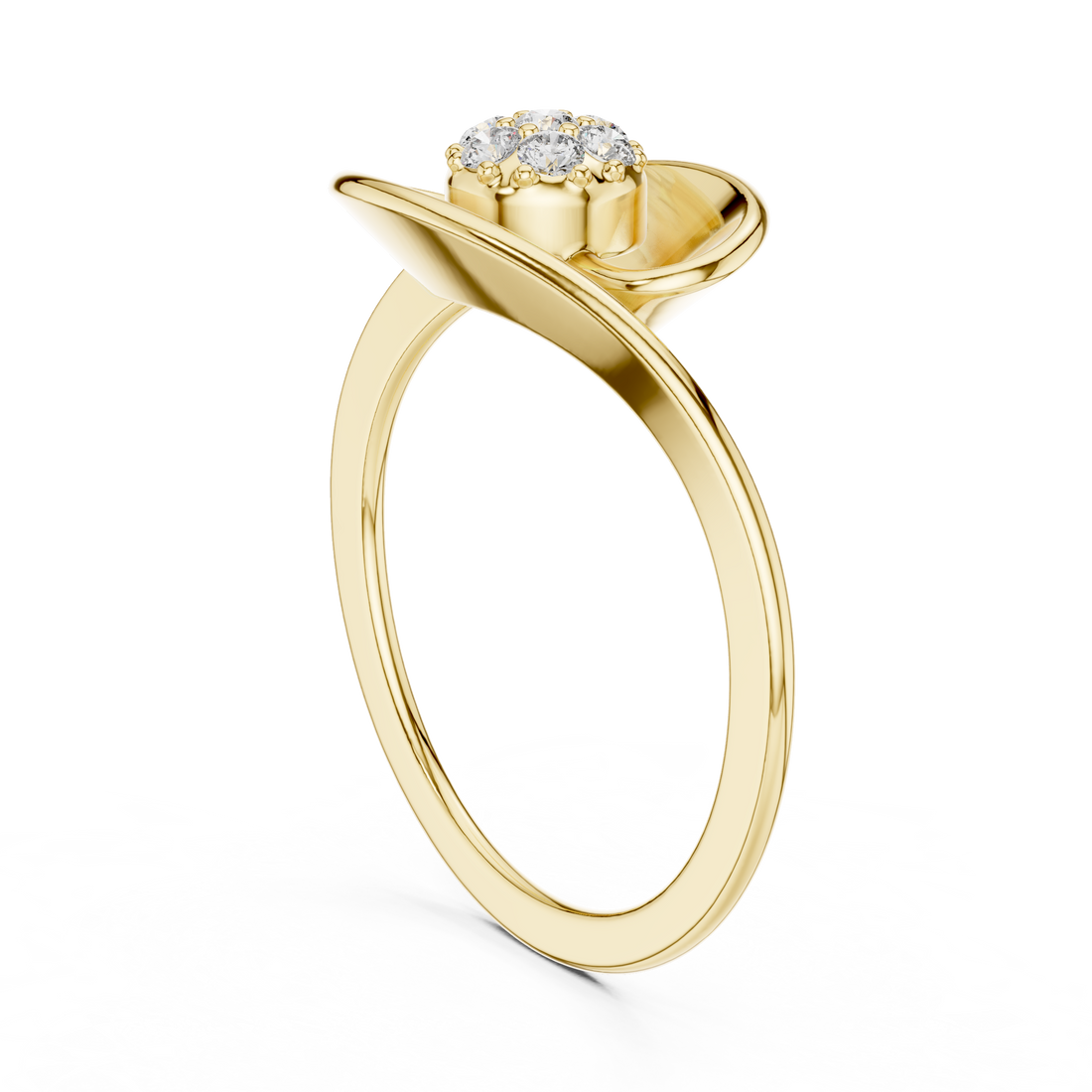 Glossy gold bangle with sleek polish.