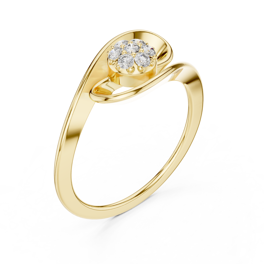Diamond bangle with pavé-set stones.