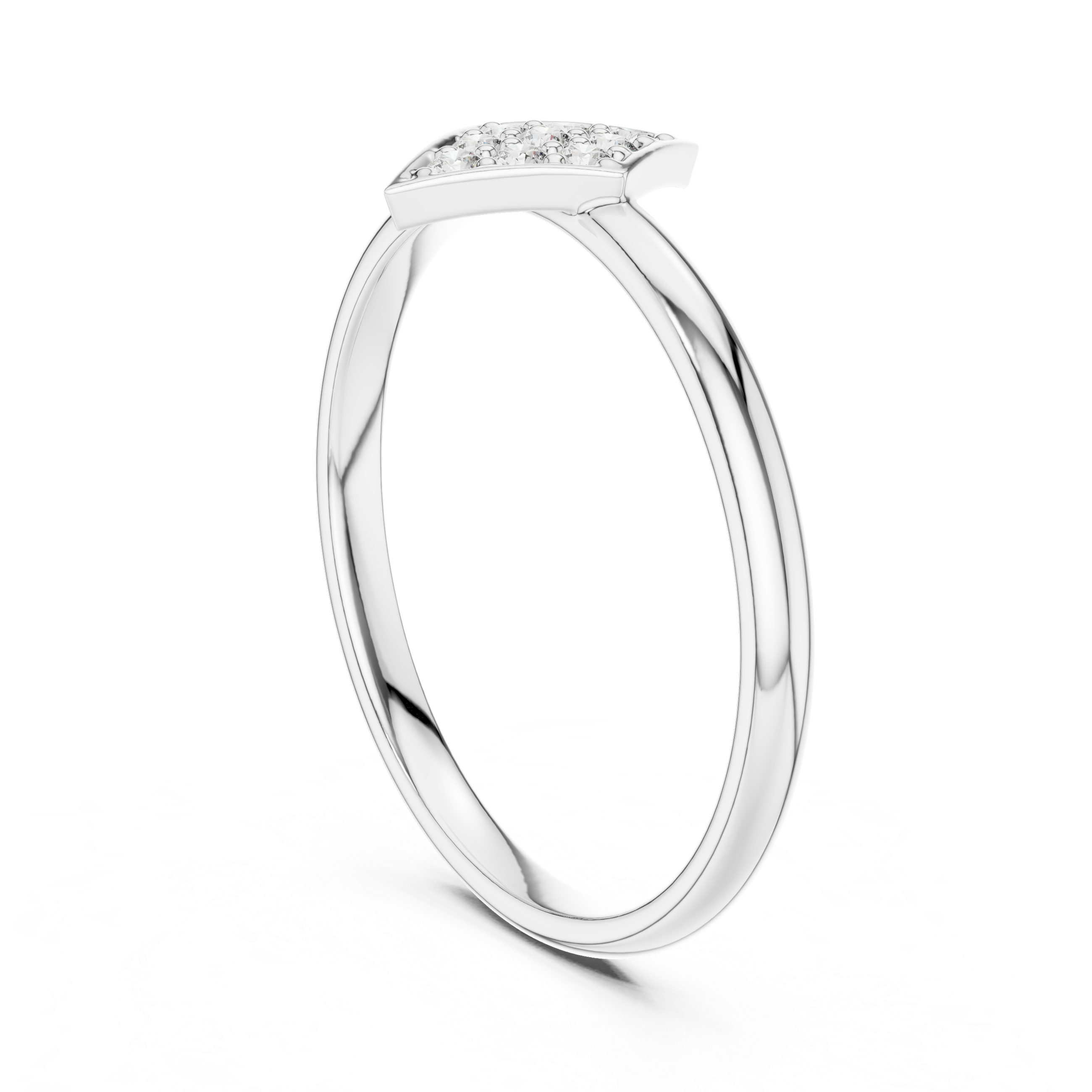 Smooth gemstone toe ring with sparkling finish.