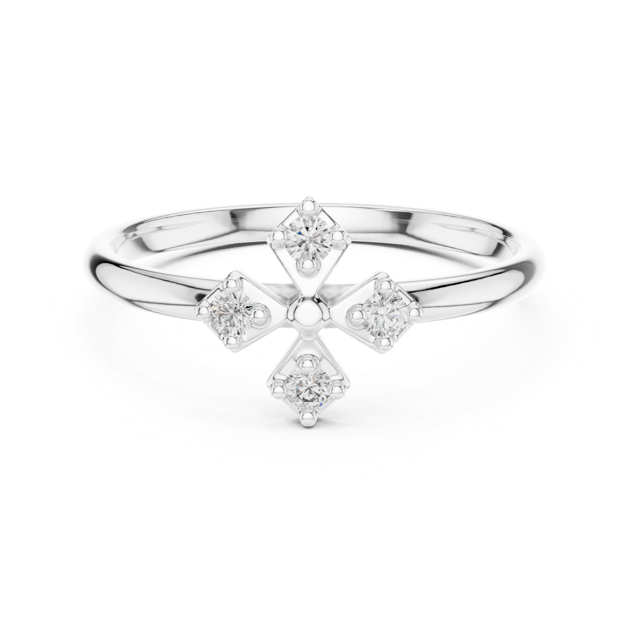 Diamond pendant necklace with sparkling centerpiece.