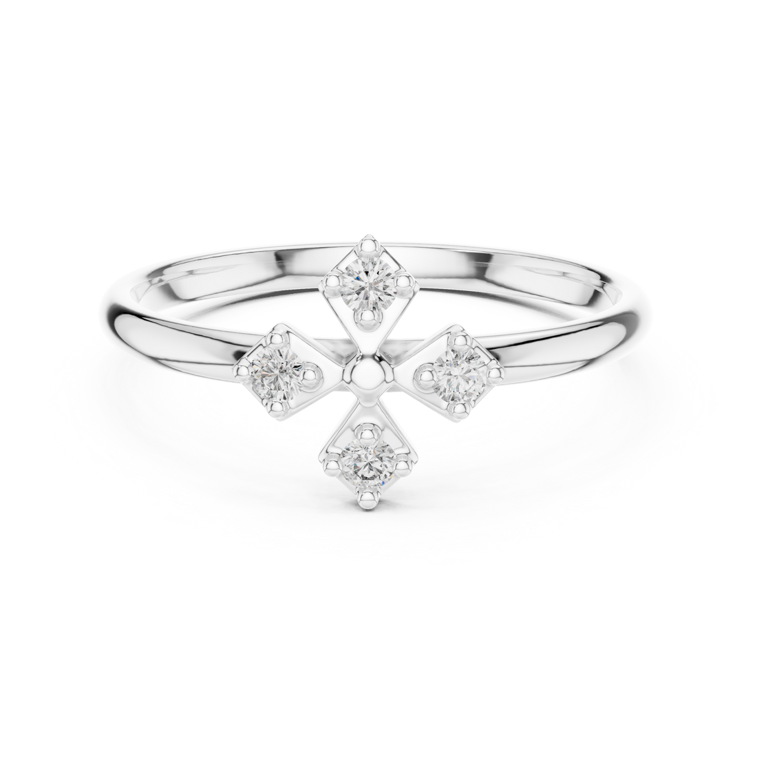 Diamond pendant necklace with sparkling centerpiece.