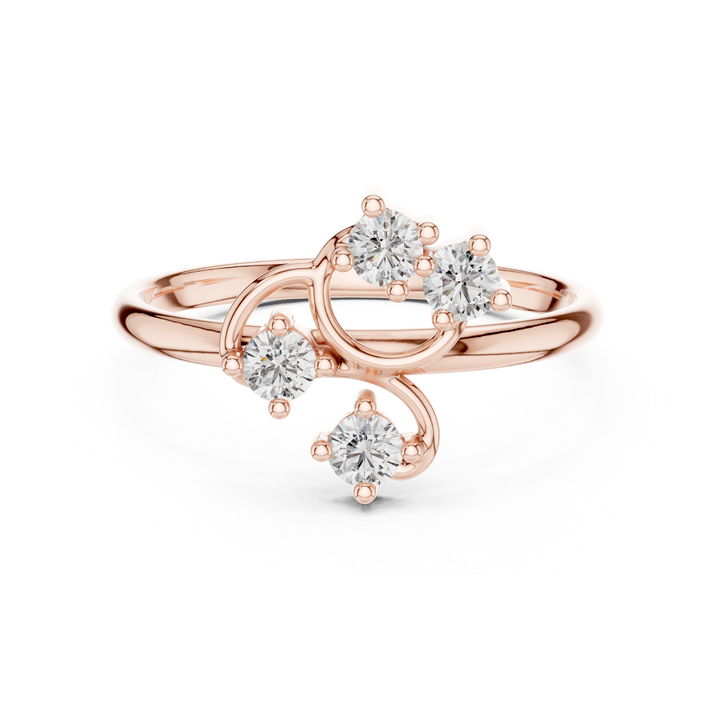 Smooth diamond ring with refined polish.