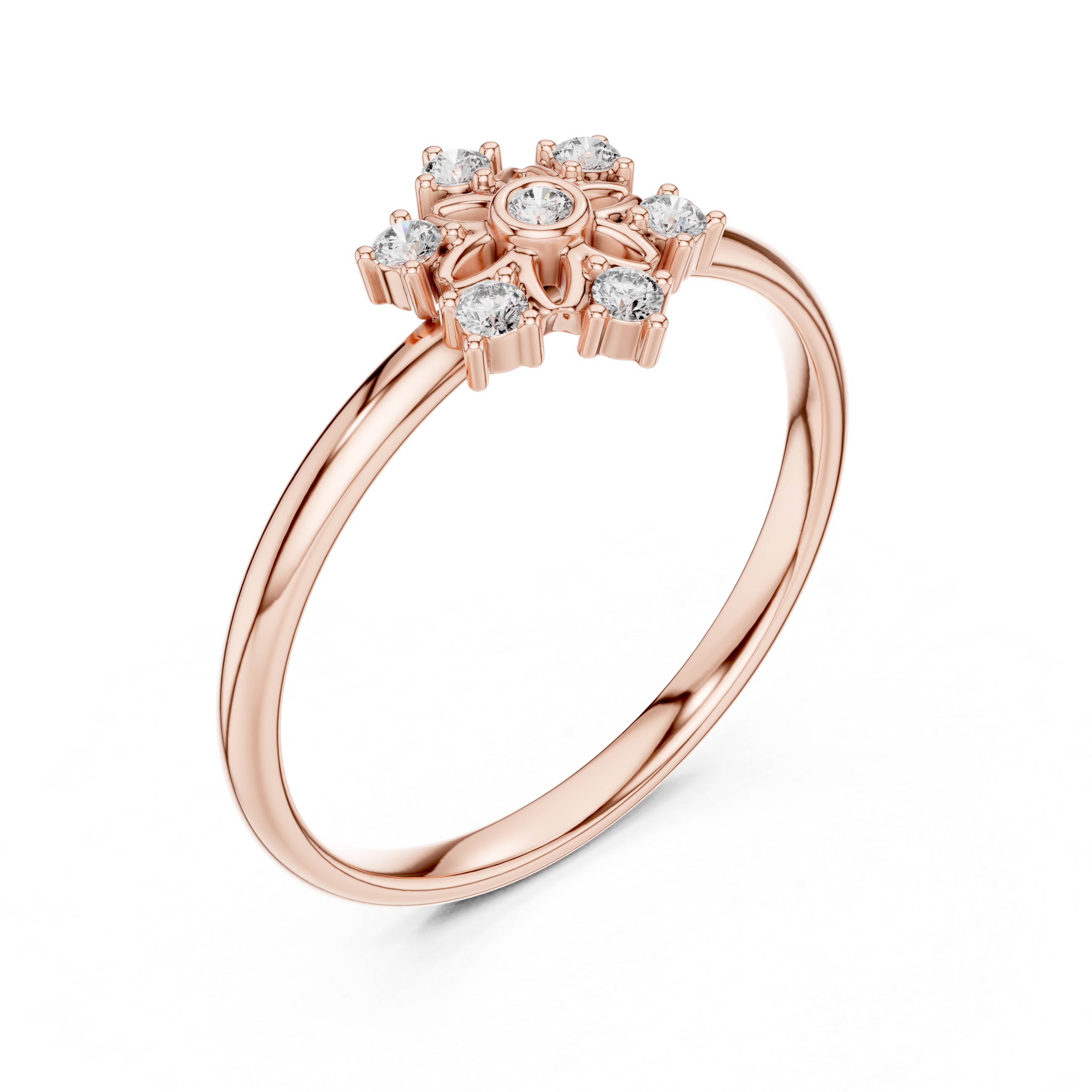 Classic princess-cut engagement ring with sparkling center stone.