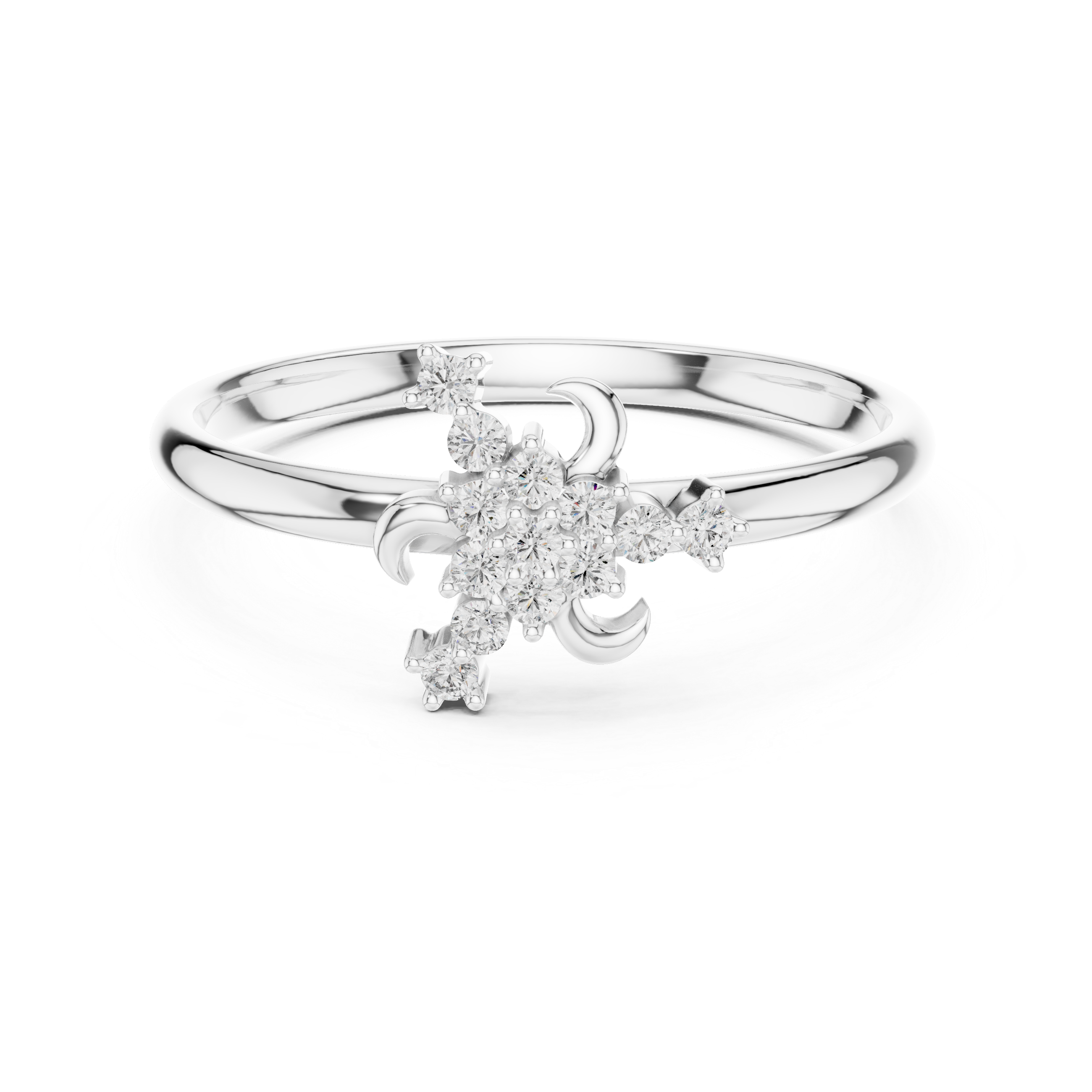 Floral nose stud with delicate decorative detail.
