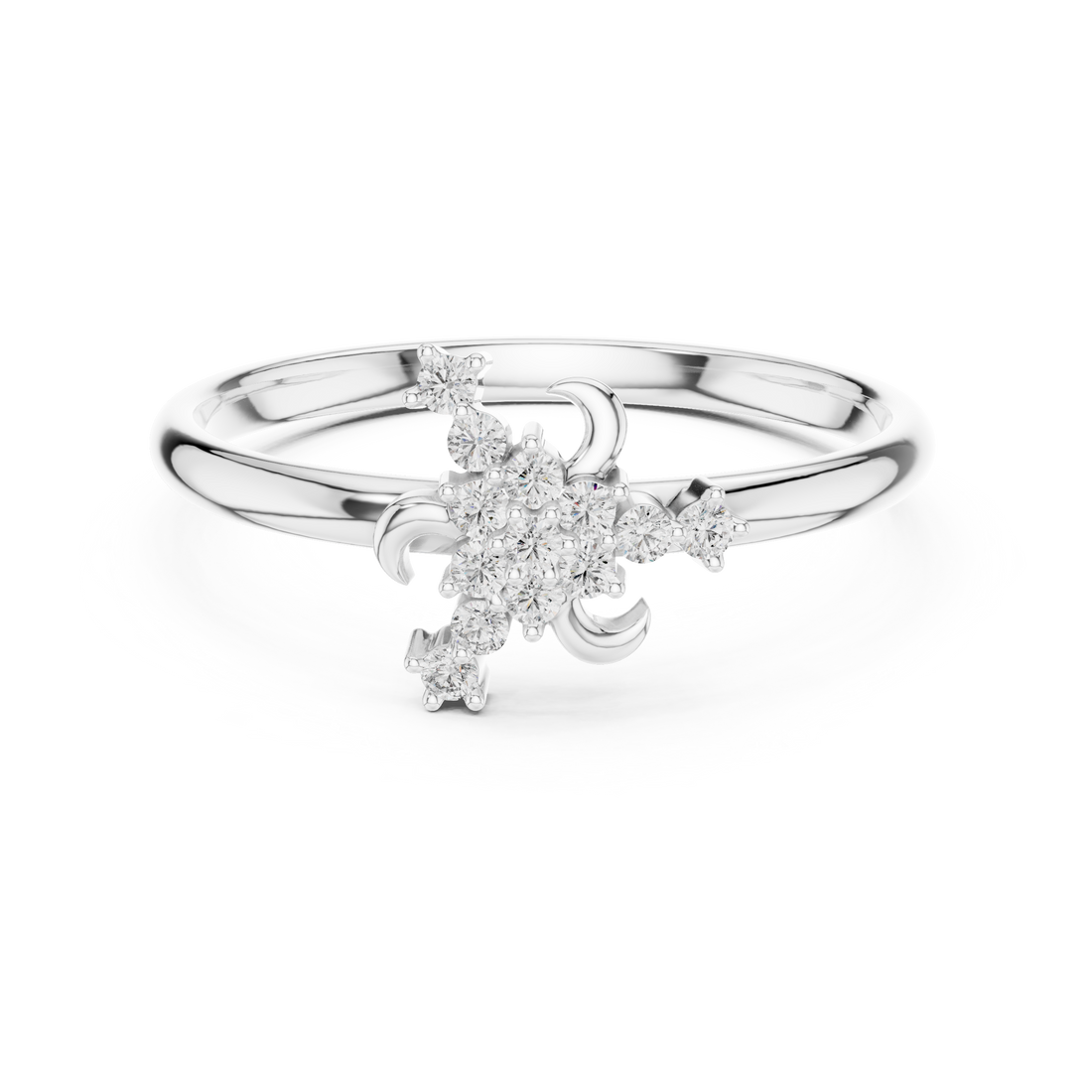 Floral nose stud with delicate decorative detail.