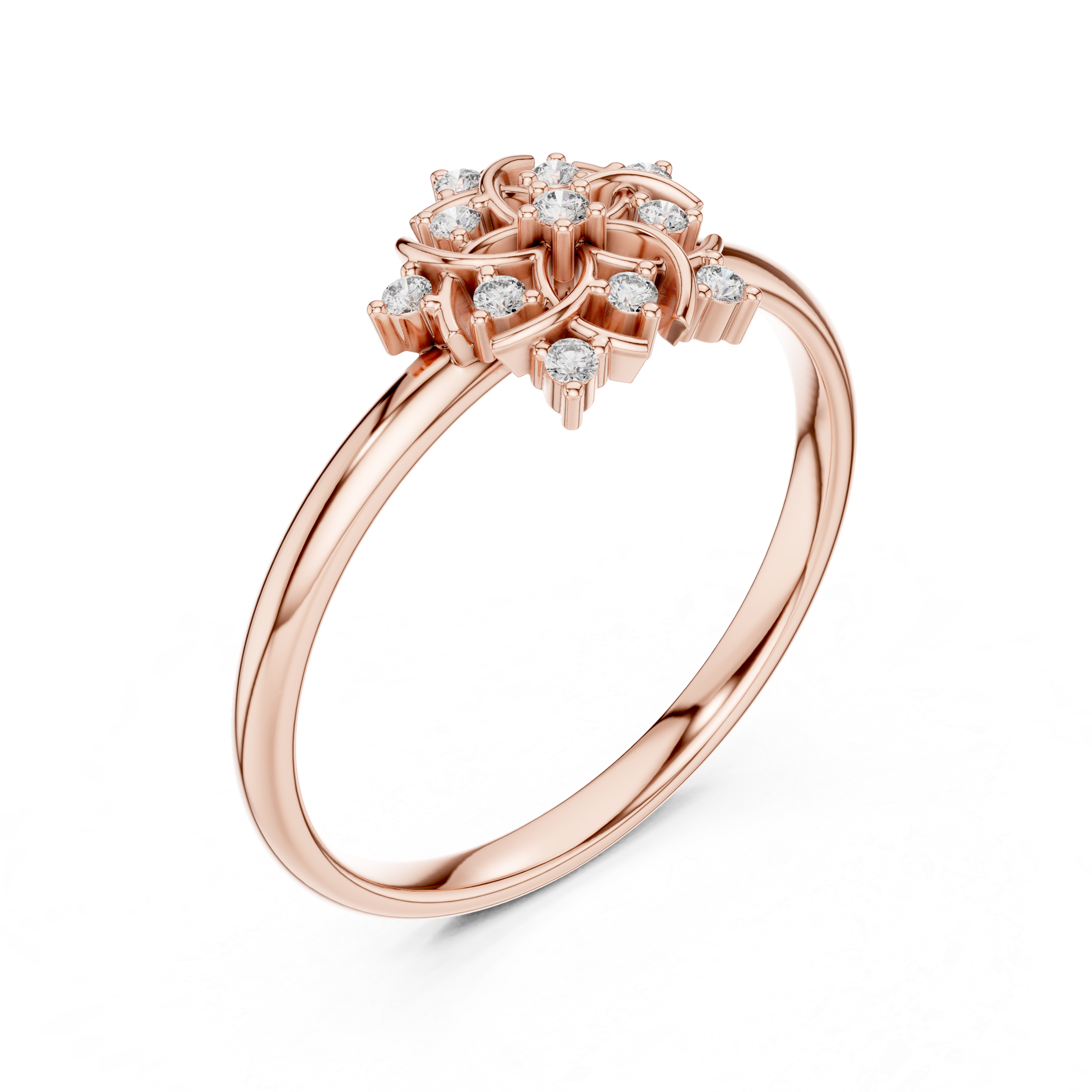 Gold engraved toe ring with floral pattern.