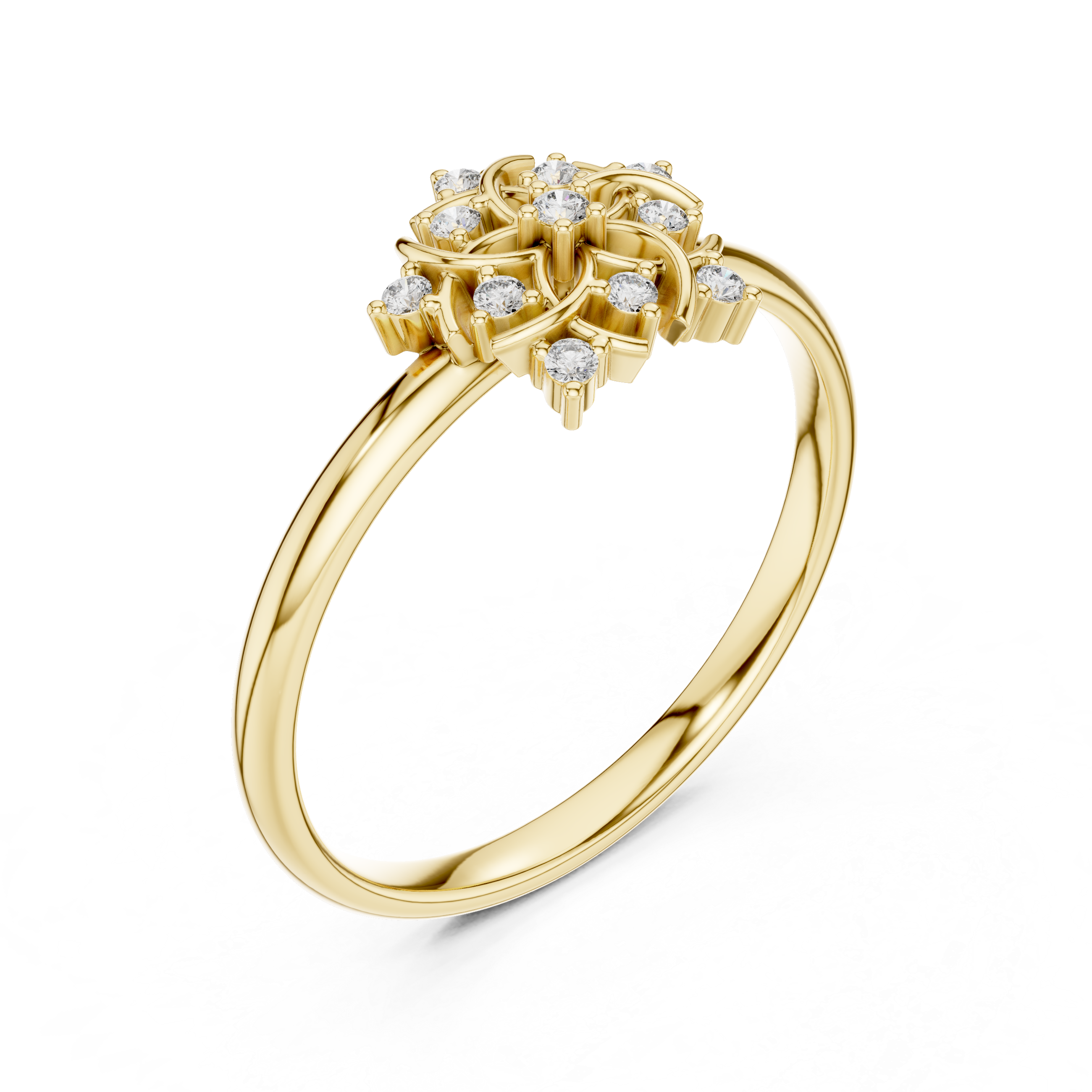 Diamond brooch with brilliant sparkling stones.
