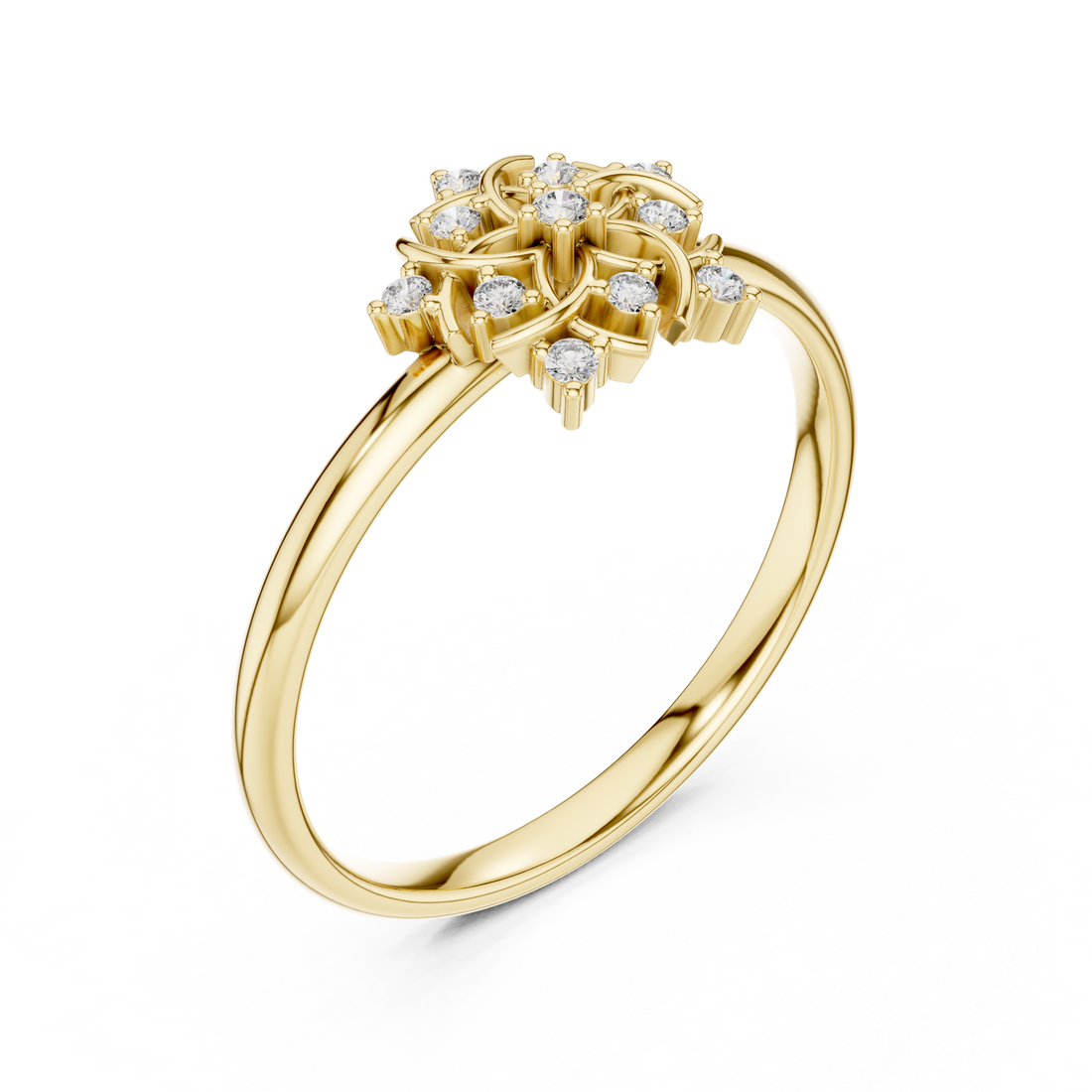Diamond brooch with brilliant sparkling stones.