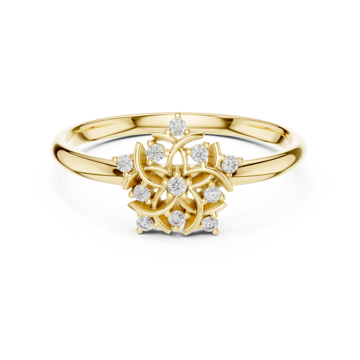 Men's gold band ring with polished shine.
