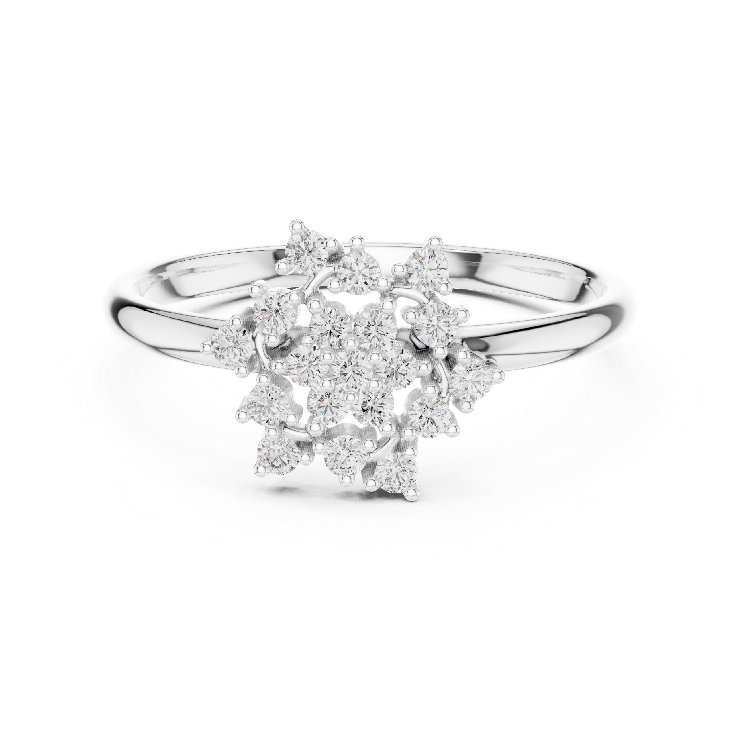 Engagement jewellery set with diamond accents.