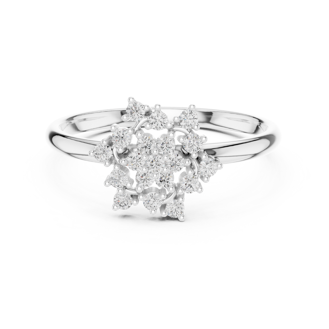 Engagement jewellery set with diamond accents.