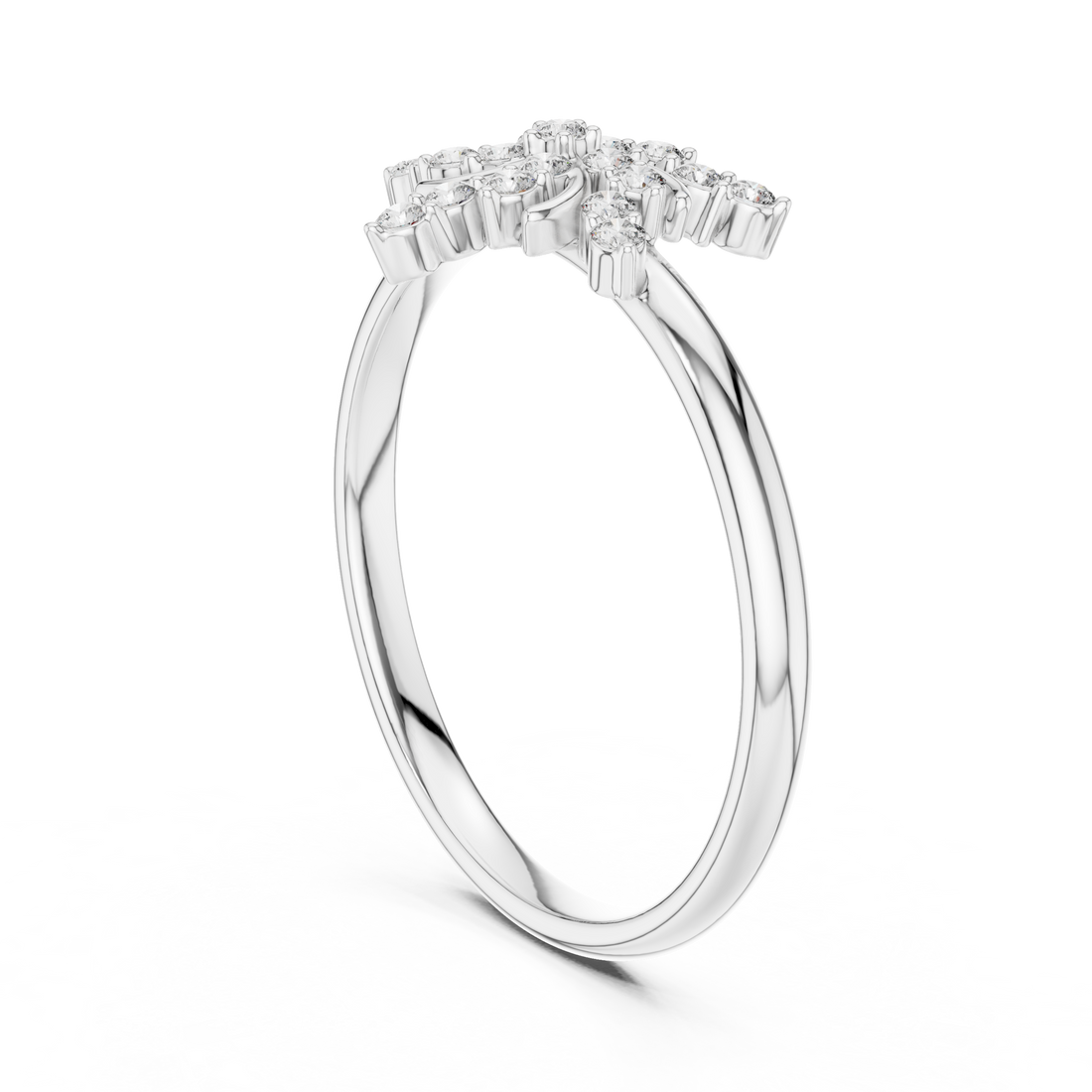 Eternity ring with continuous diamond sparkle.