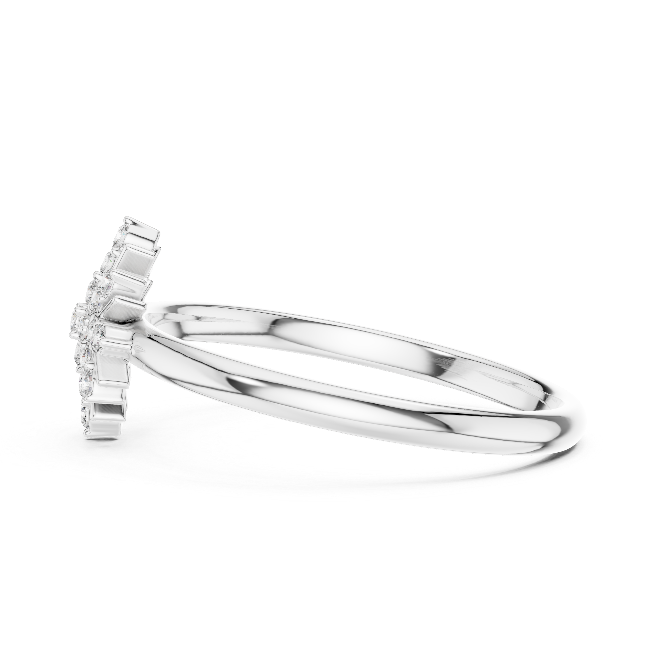 Glossy gold bangle with smooth polished finish.