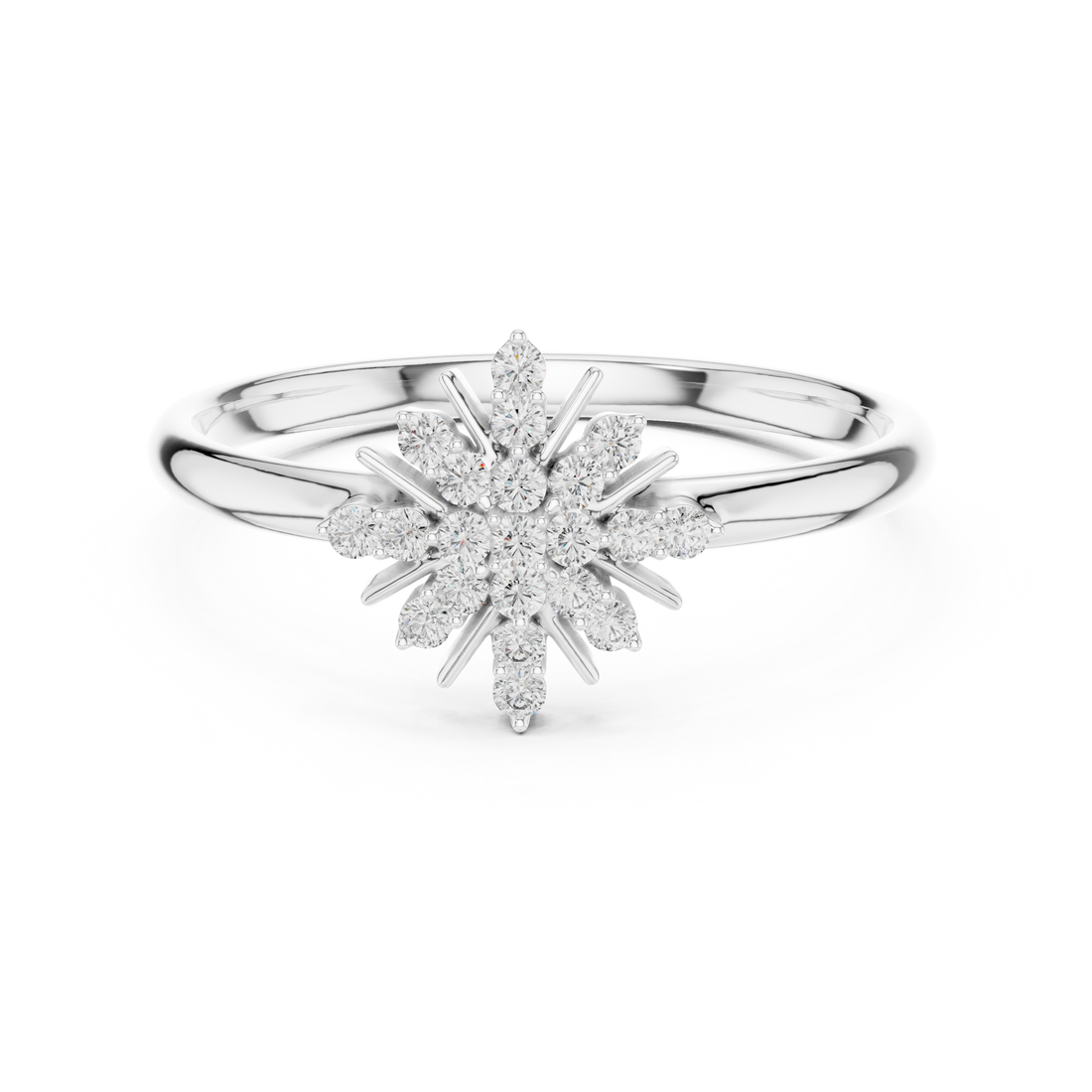 Diamond bangle with shimmering pavé stones.