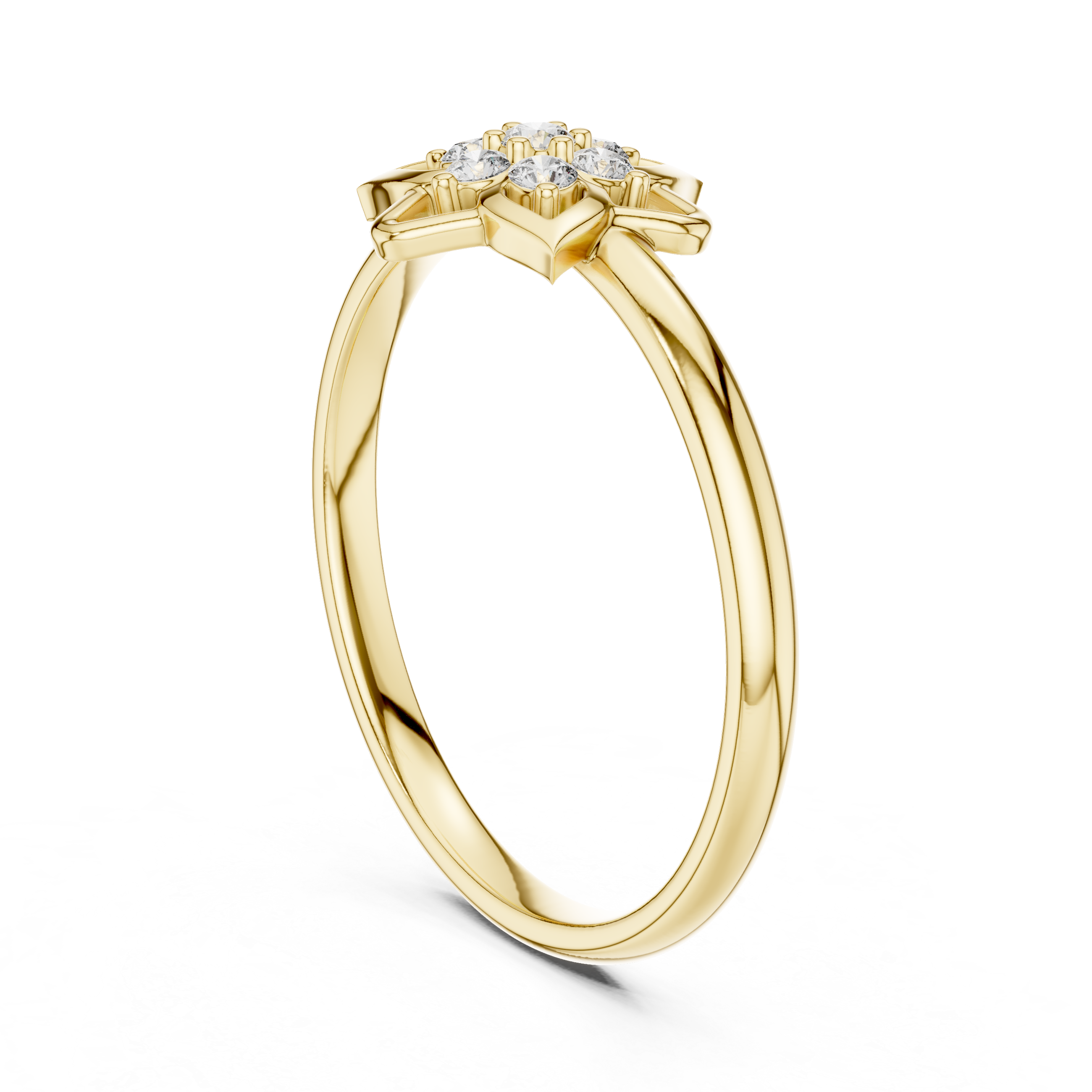Halo engagement ring with brilliant diamond border.