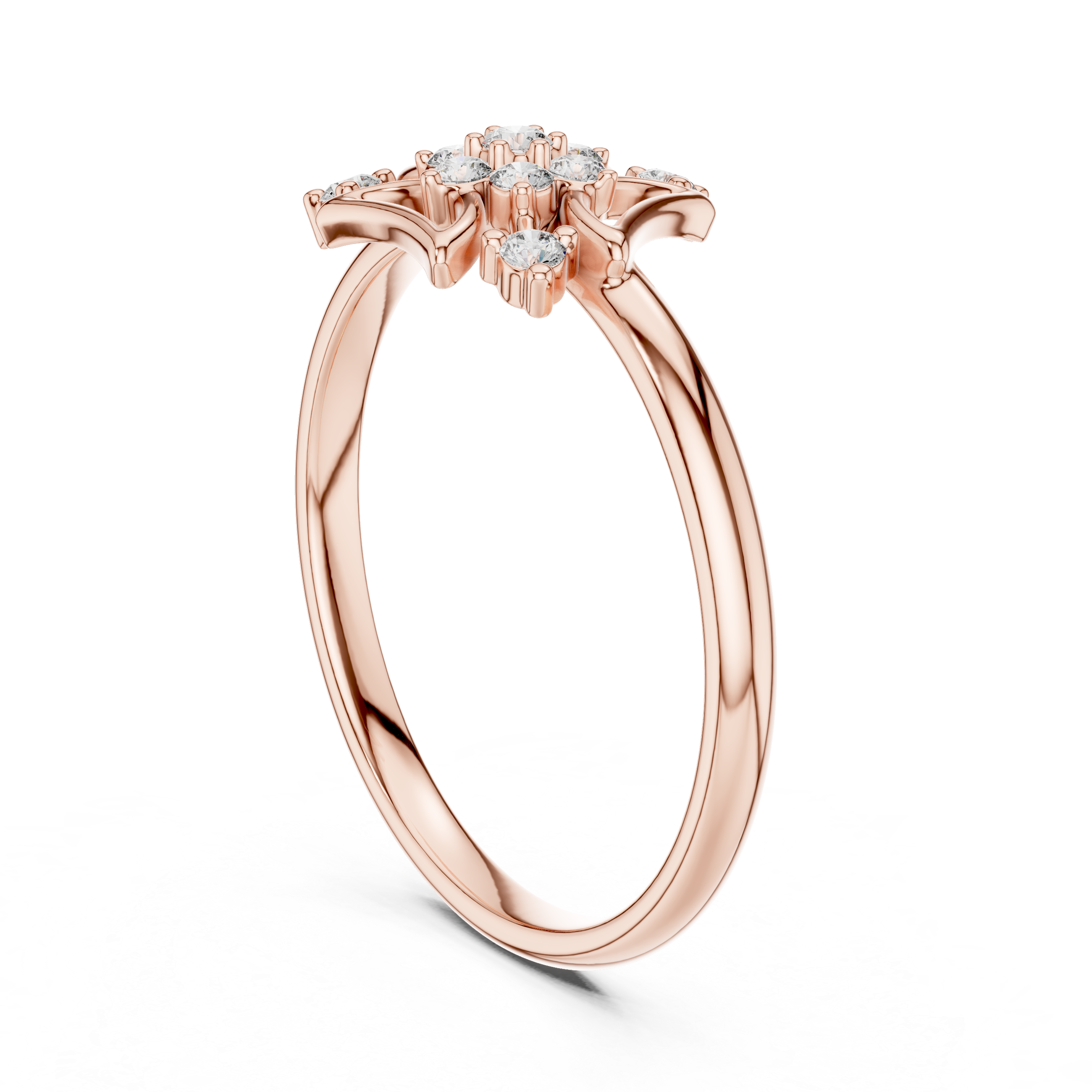 Diamond drop earrings with graceful movement.