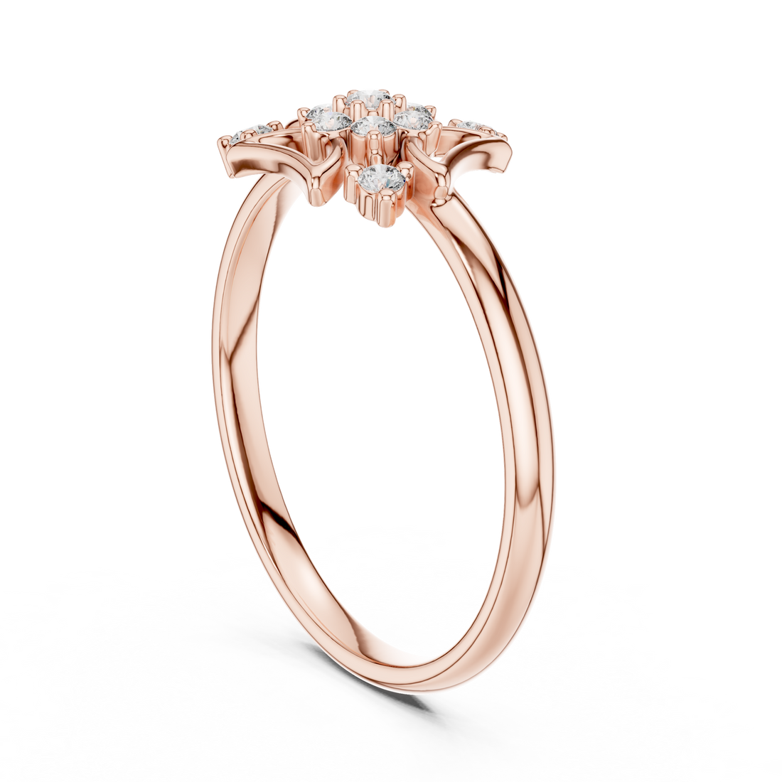 Diamond drop earrings with graceful movement.