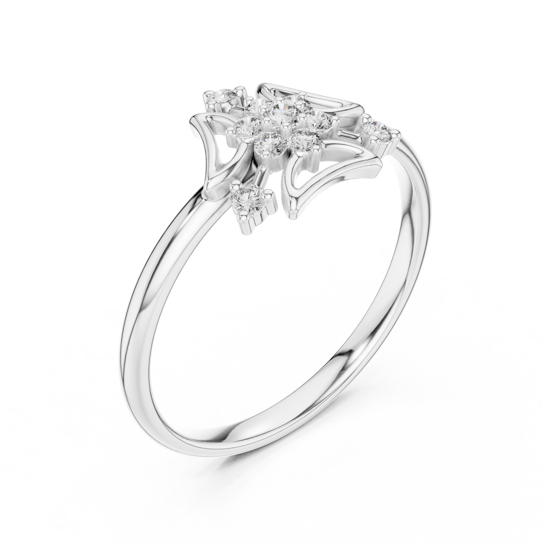 Diamond pendant necklace with sparkling centerpiece.