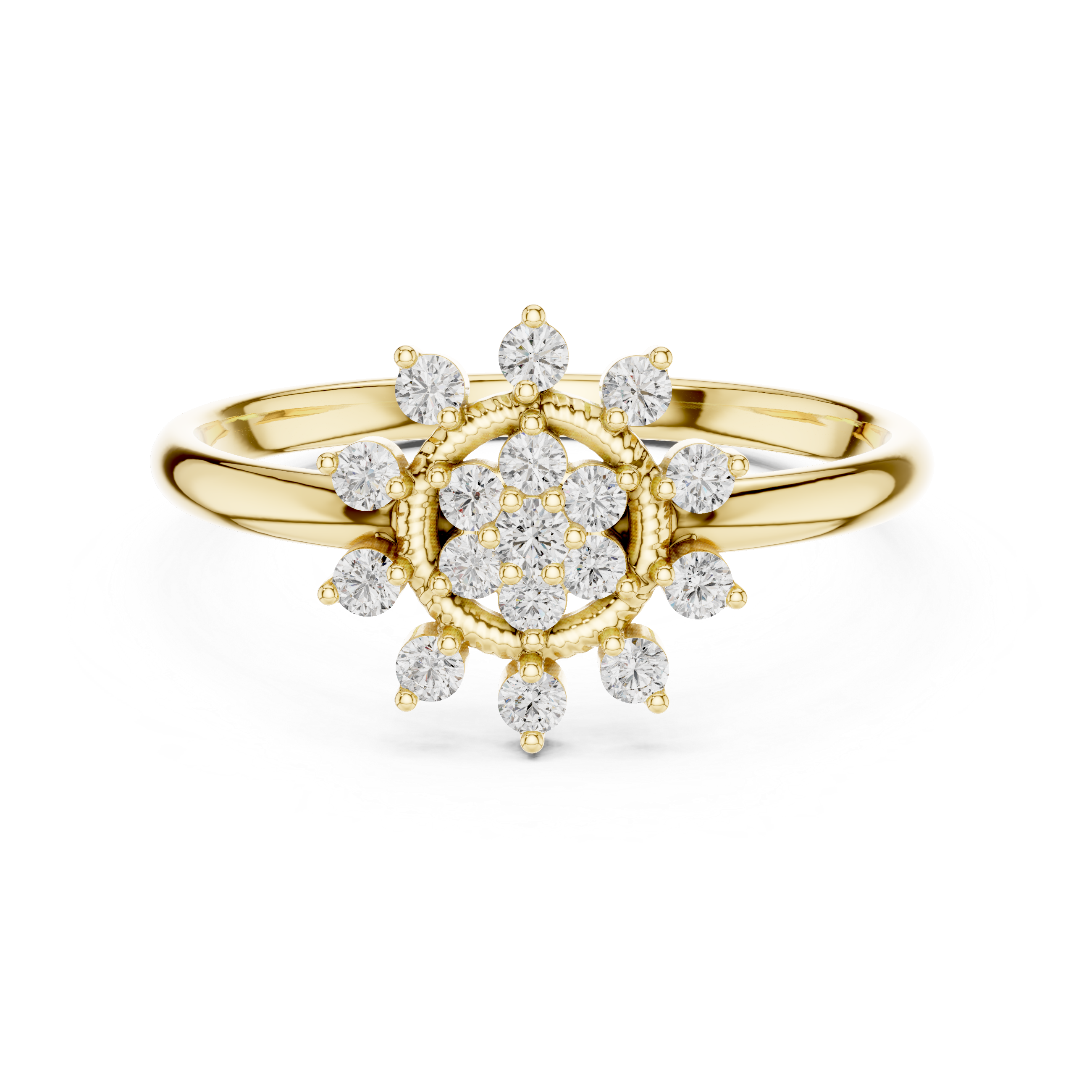 Small diamond earrings with brilliant sparkle.