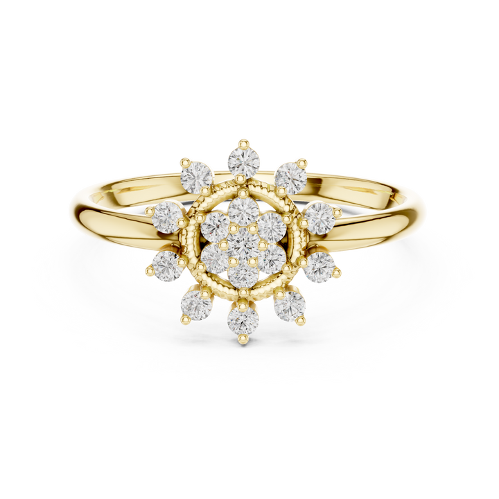 Small diamond earrings with brilliant sparkle.