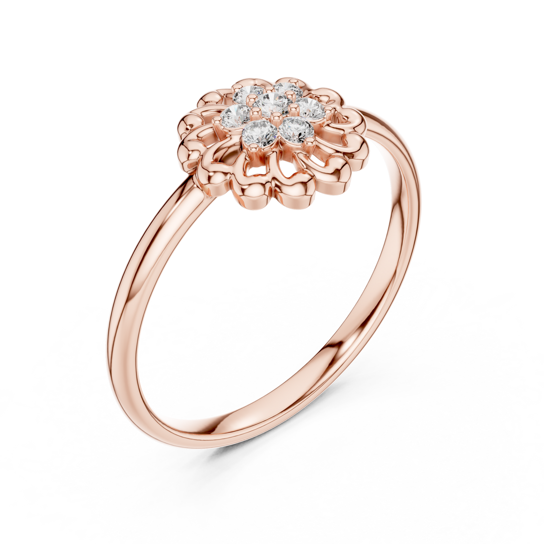 Multi-band ring with stacked design style.