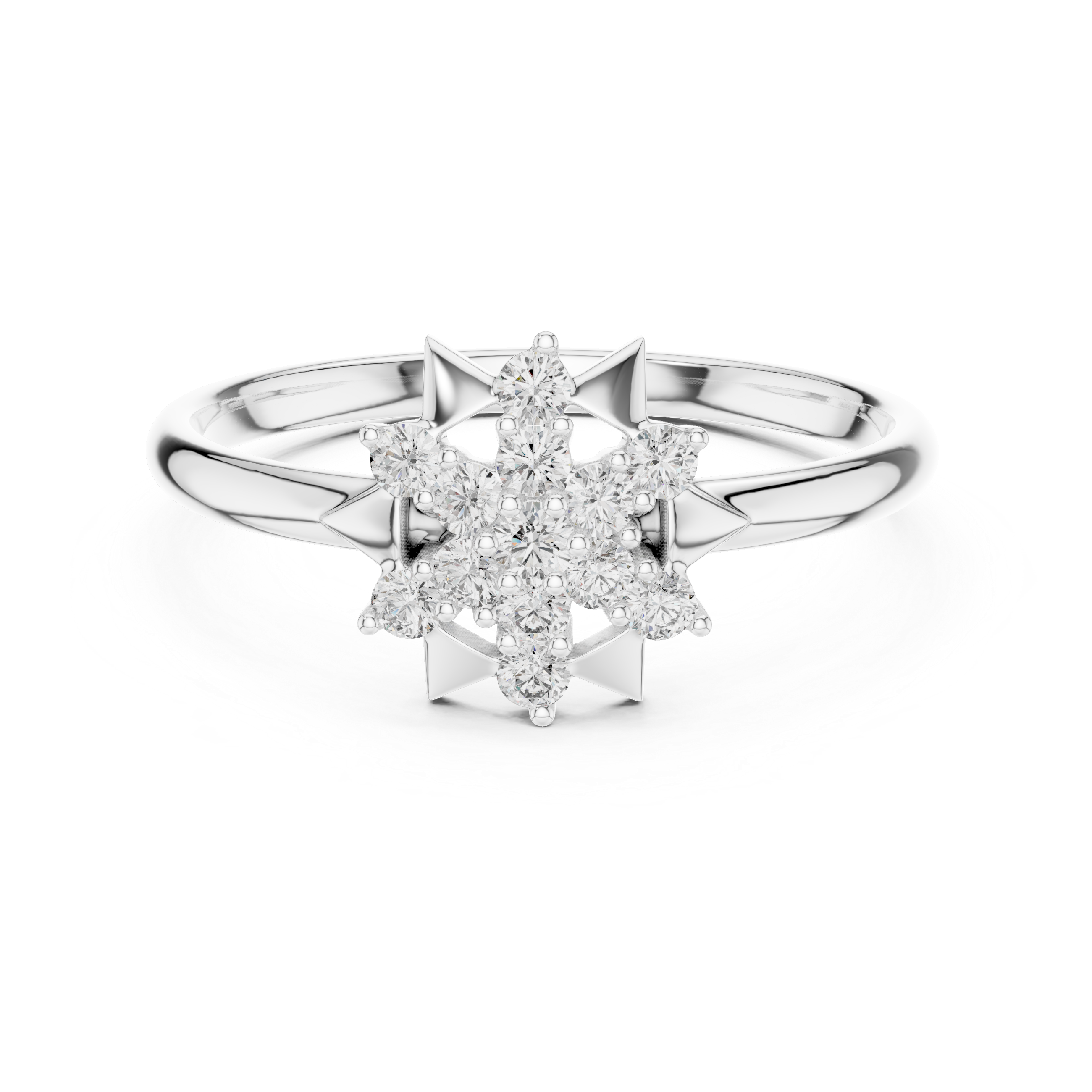 Diamond hoop earrings with brilliant shine.