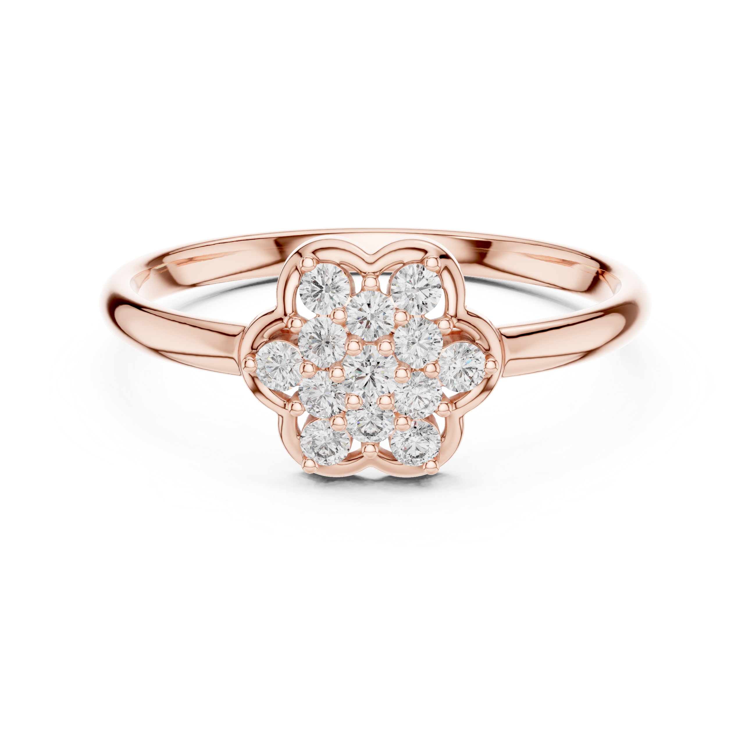 Classic circle diamond pendant necklace designed with lab-grown diamonds set in polished yellow gold.
