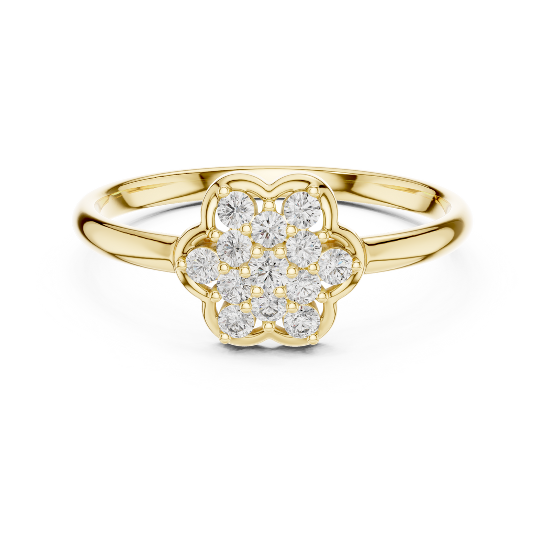 Infinity-style CZ diamond ring designed in polished gold with symbolic elegant styling.