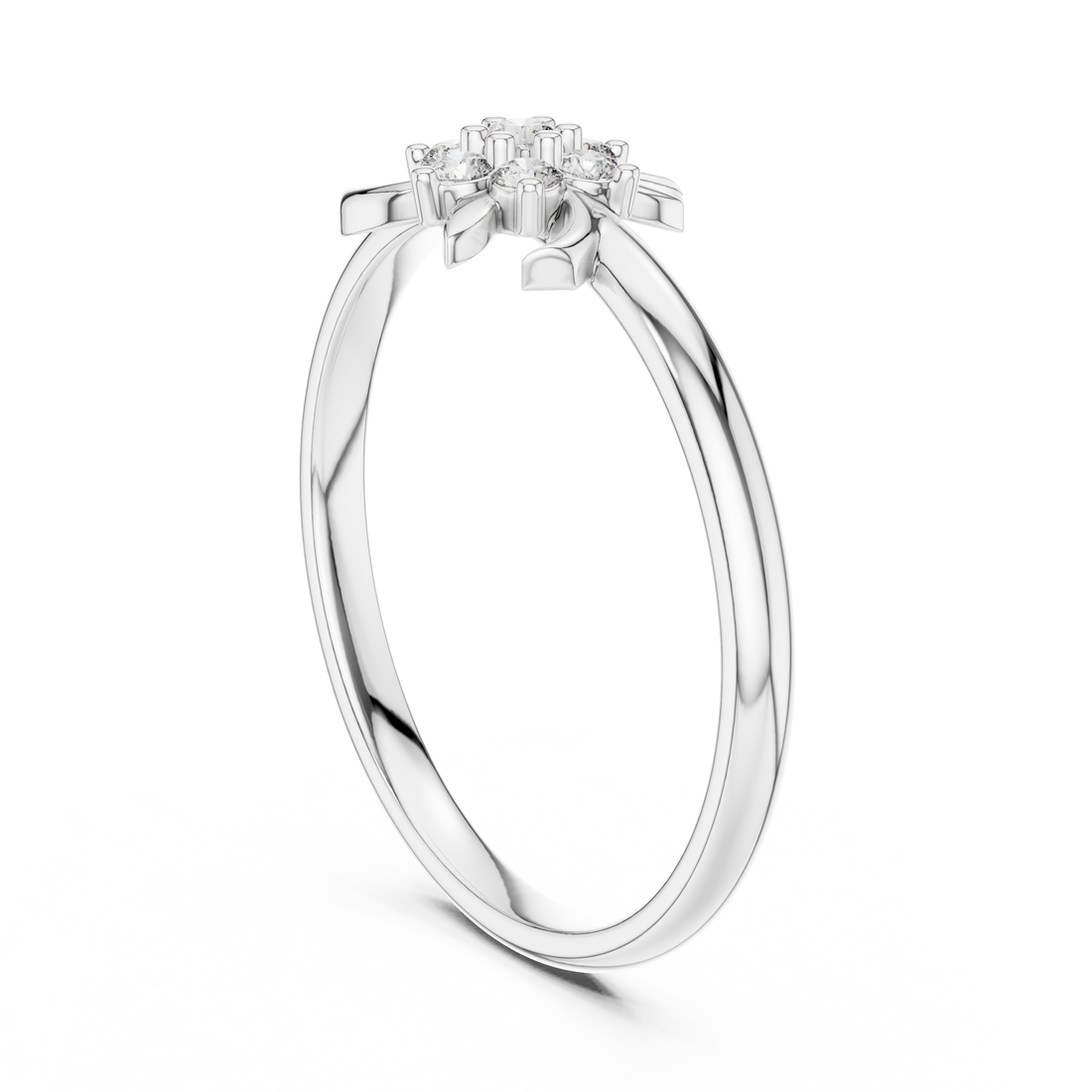 Classic nose ring featuring lab-grown diamond set in white gold for everyday wear.