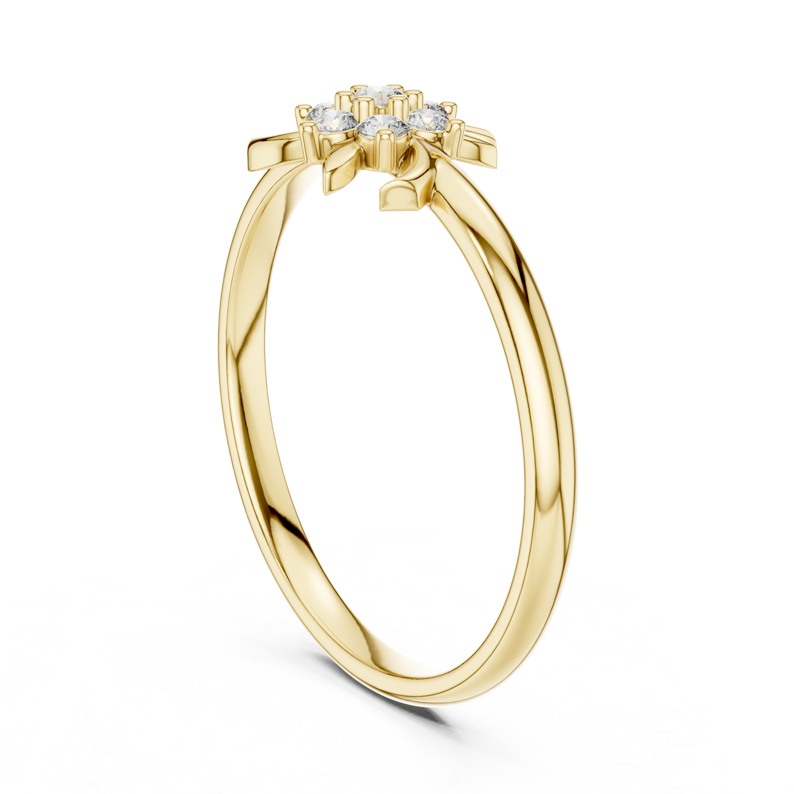 Elegant anklet crafted in gold featuring delicate lab-grown diamond accents for graceful appearance.