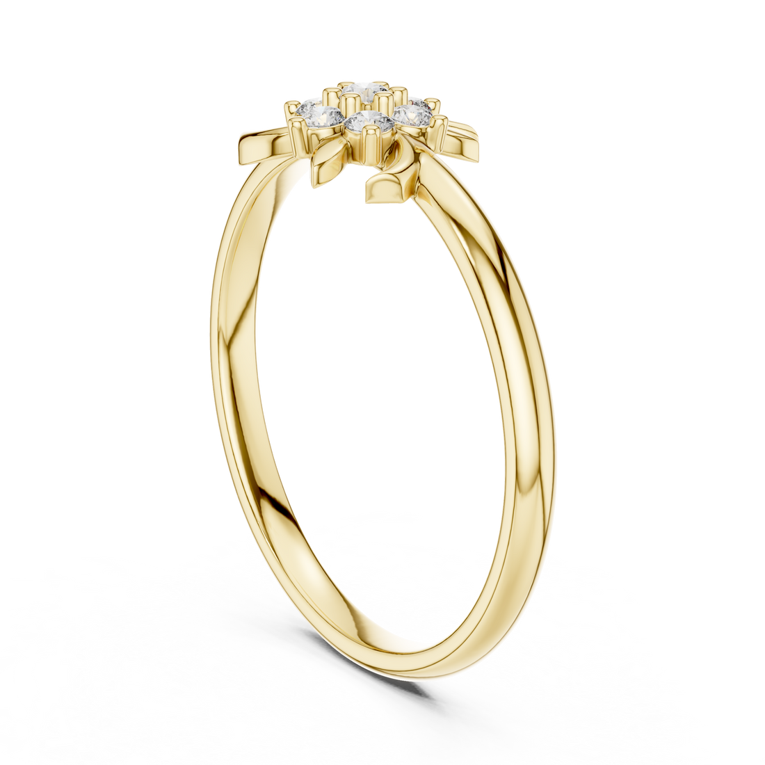 Elegant anklet crafted in gold featuring delicate lab-grown diamond accents for graceful appearance.