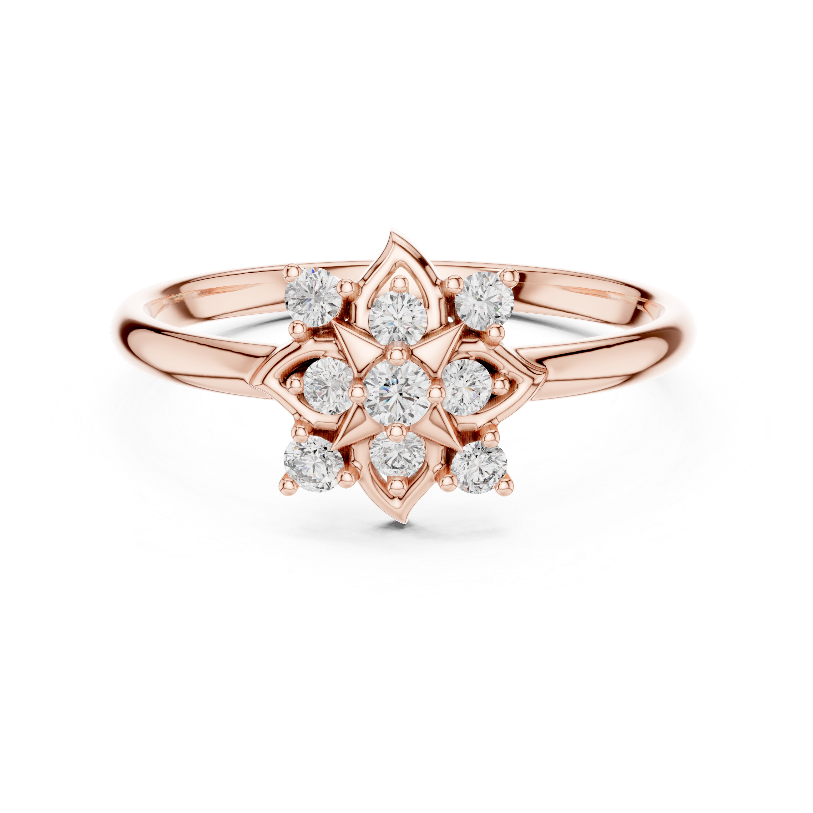 Elegant rose gold anklet crafted with refined diamond embellishments.