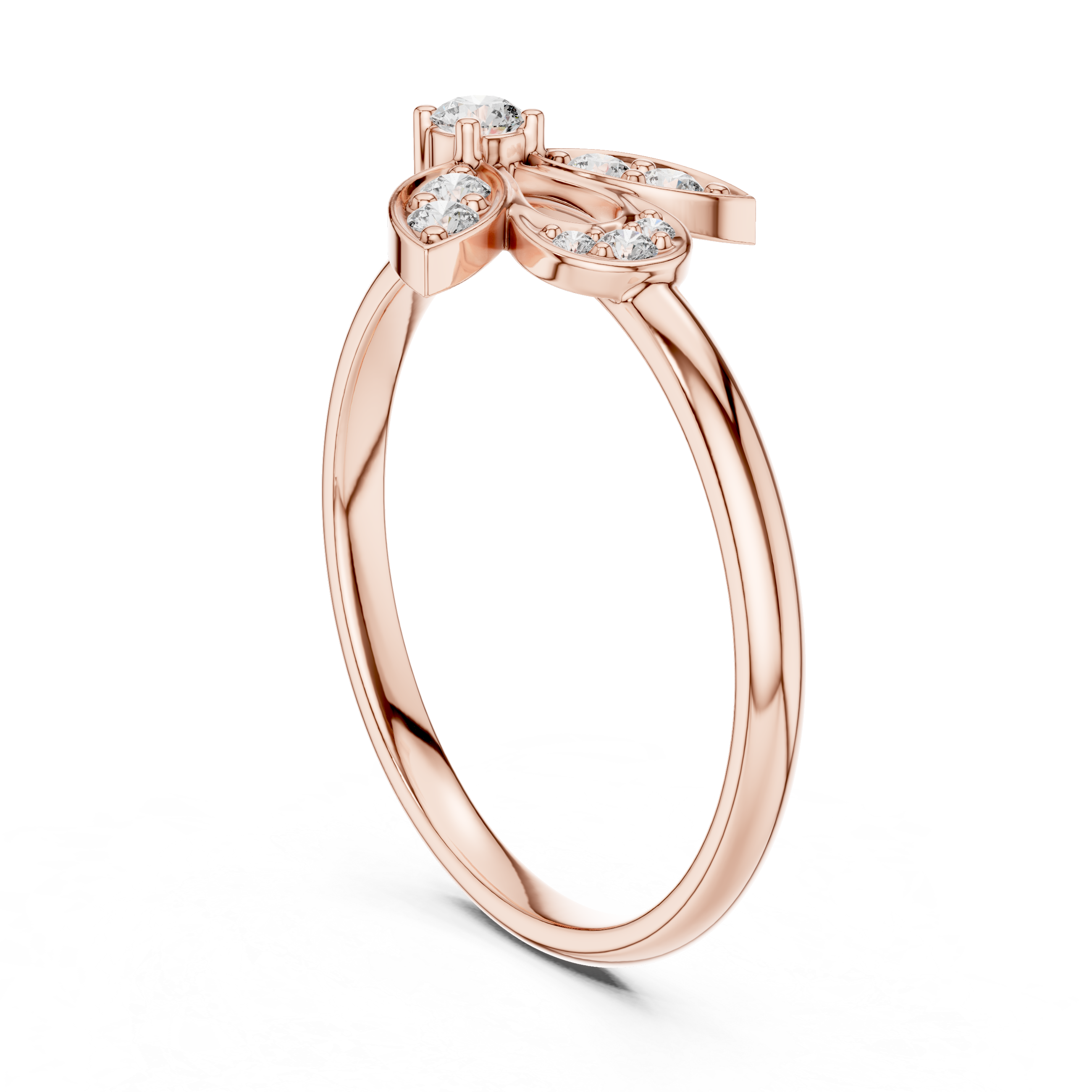 Promise ring designed in yellow gold with delicate diamond centerpiece symbolizing commitment.