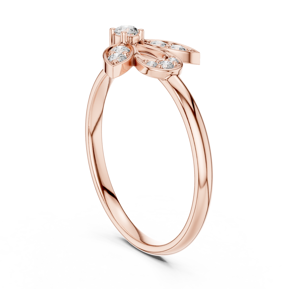 Promise ring designed in yellow gold with delicate diamond centerpiece symbolizing commitment.