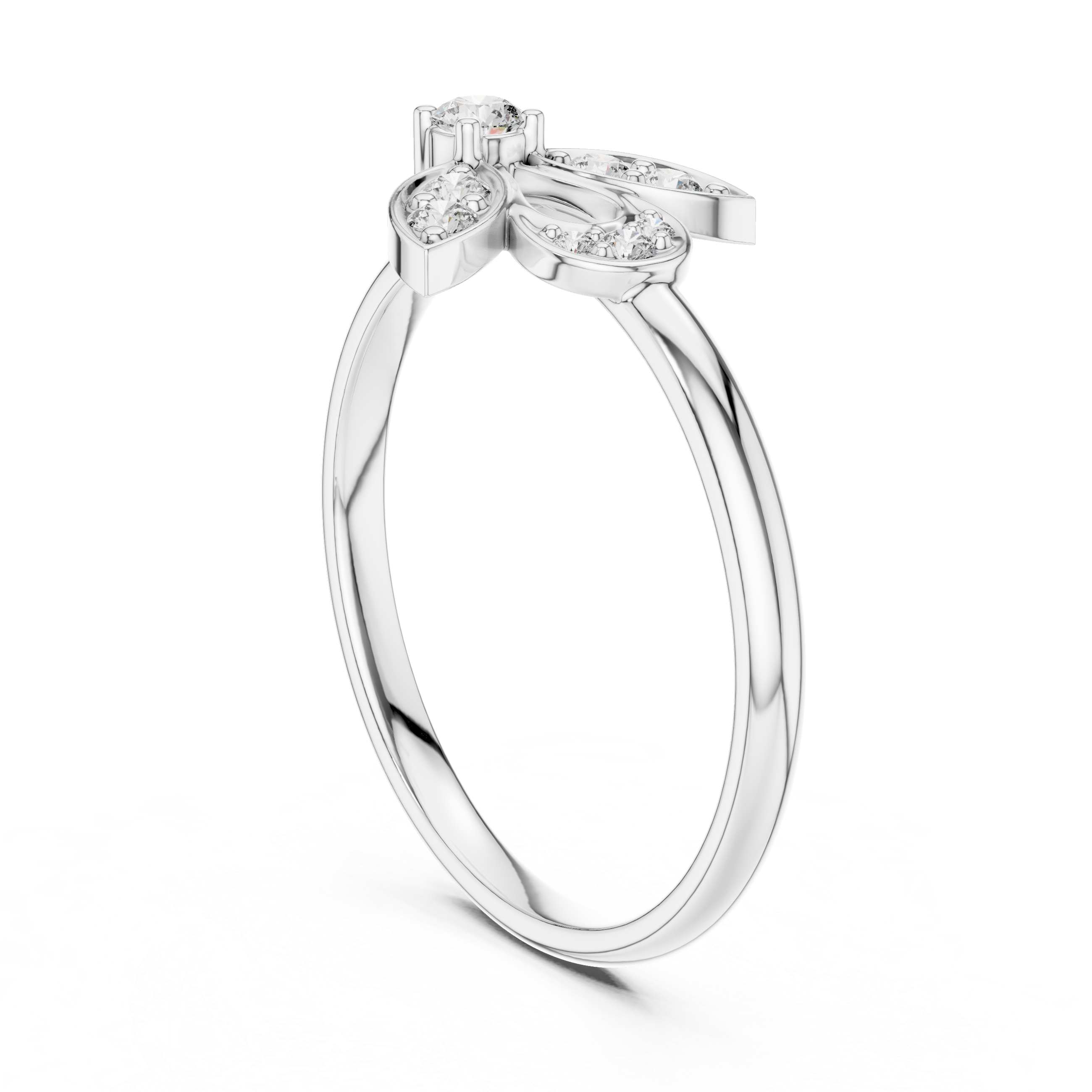 Stylish layered necklace crafted in gold featuring multiple chains and sparkling lab-grown diamond accents.