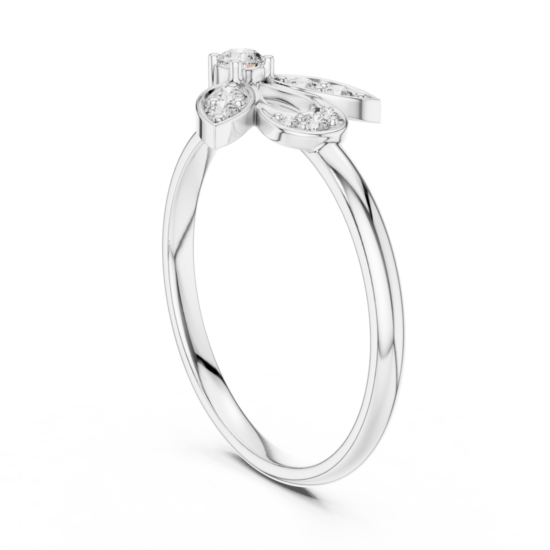Stylish layered necklace crafted in gold featuring multiple chains and sparkling lab-grown diamond accents.