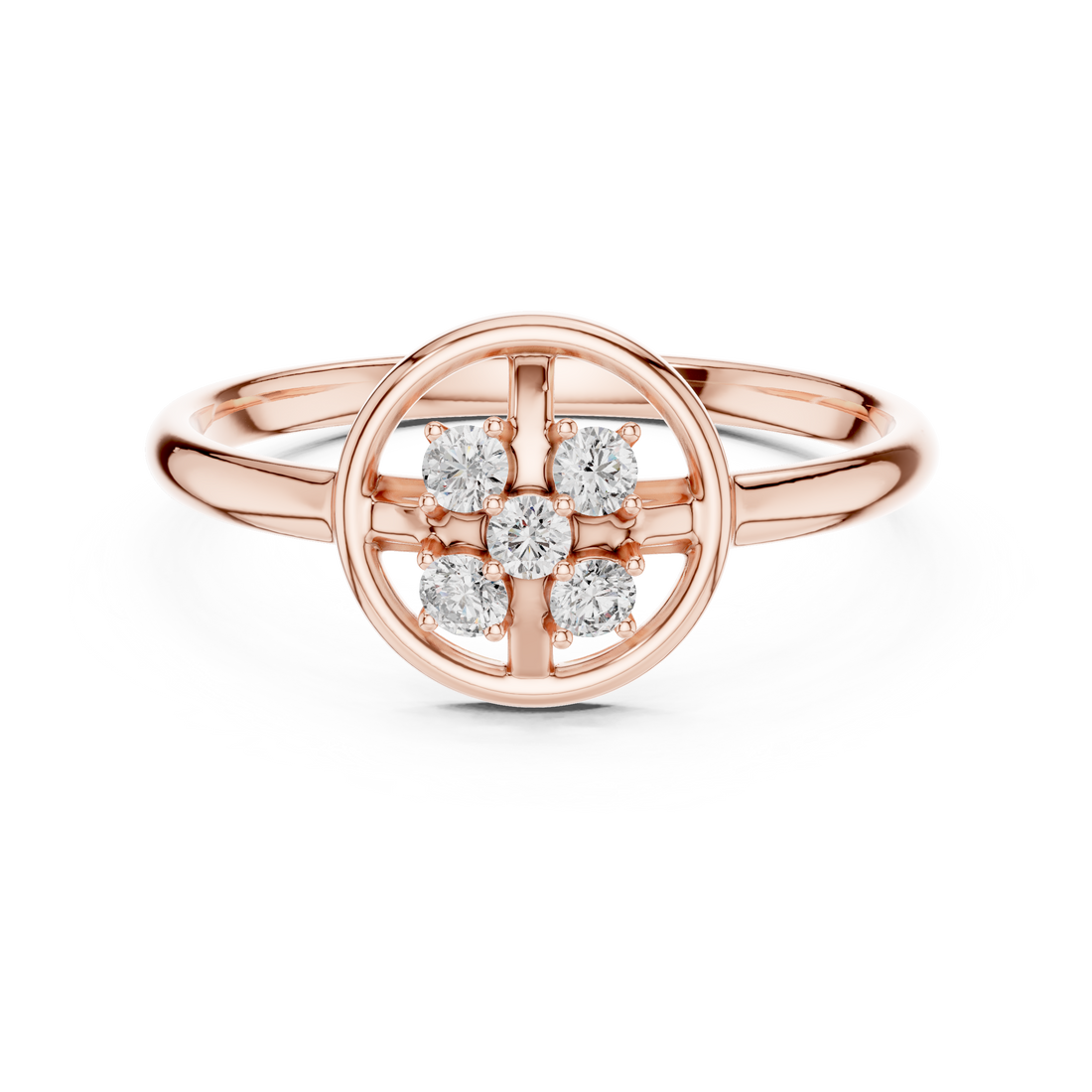 Decorative bangle bracelet designed with CZ diamonds arranged in geometric patterns.