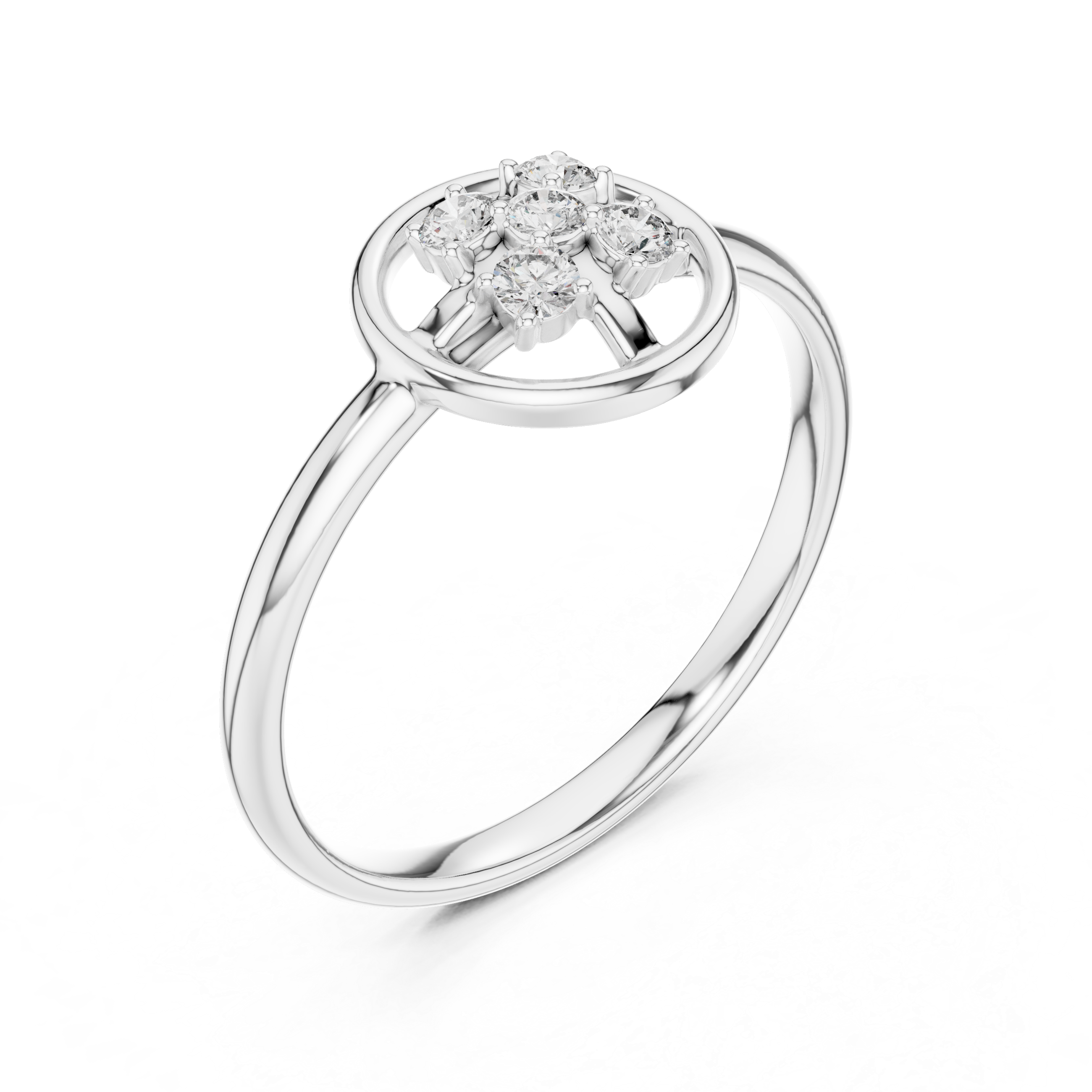Classic bridal jewellery set designed with delicate floral diamond patterns.