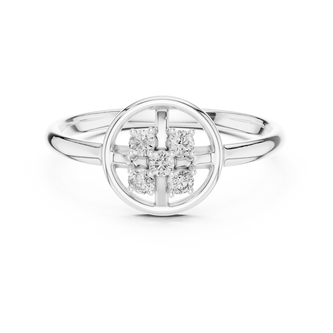 Elegant toe ring crafted in polished gold with delicate diamond accents for modern styling.