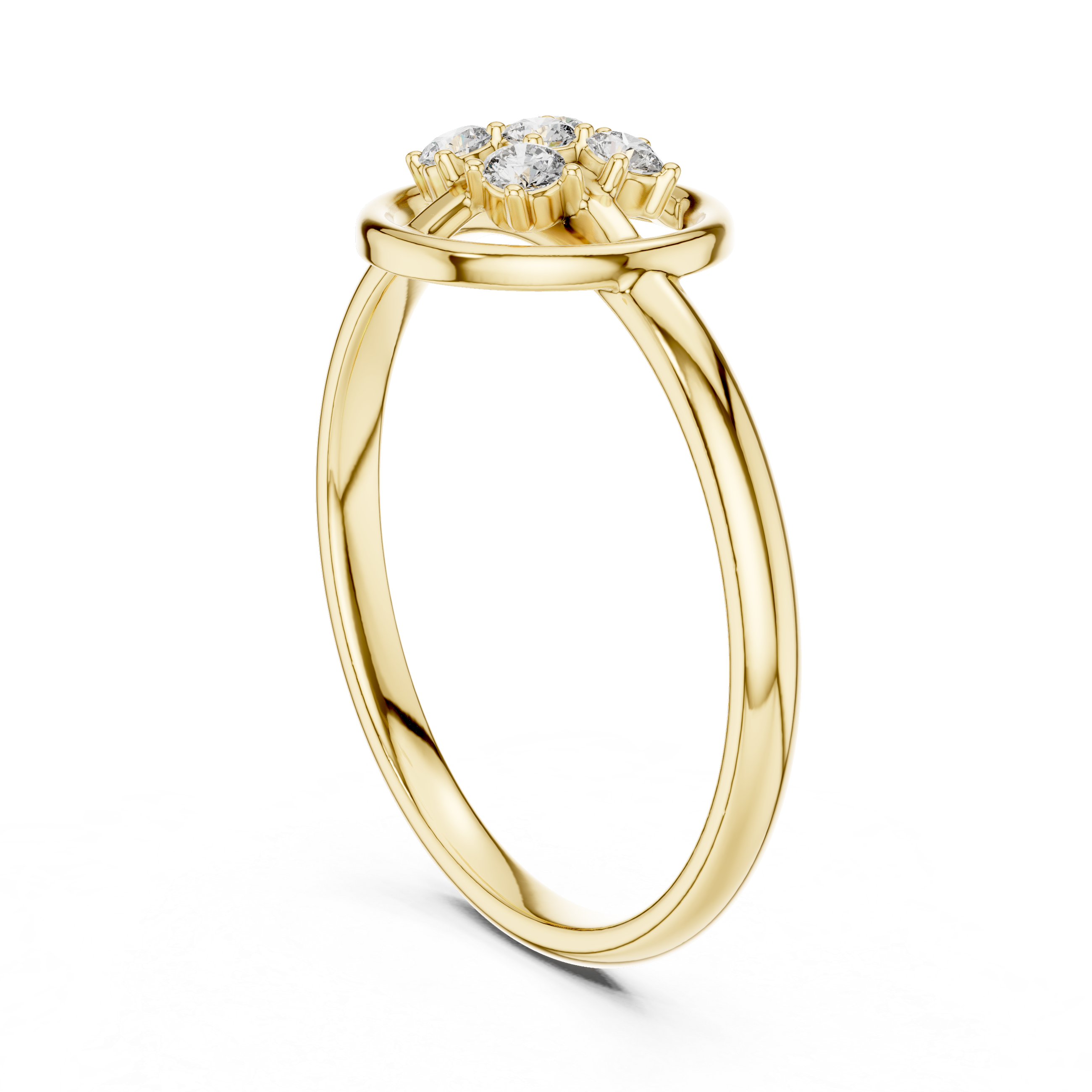 Adjustable toe ring featuring CZ diamond stones arranged in decorative pattern.
