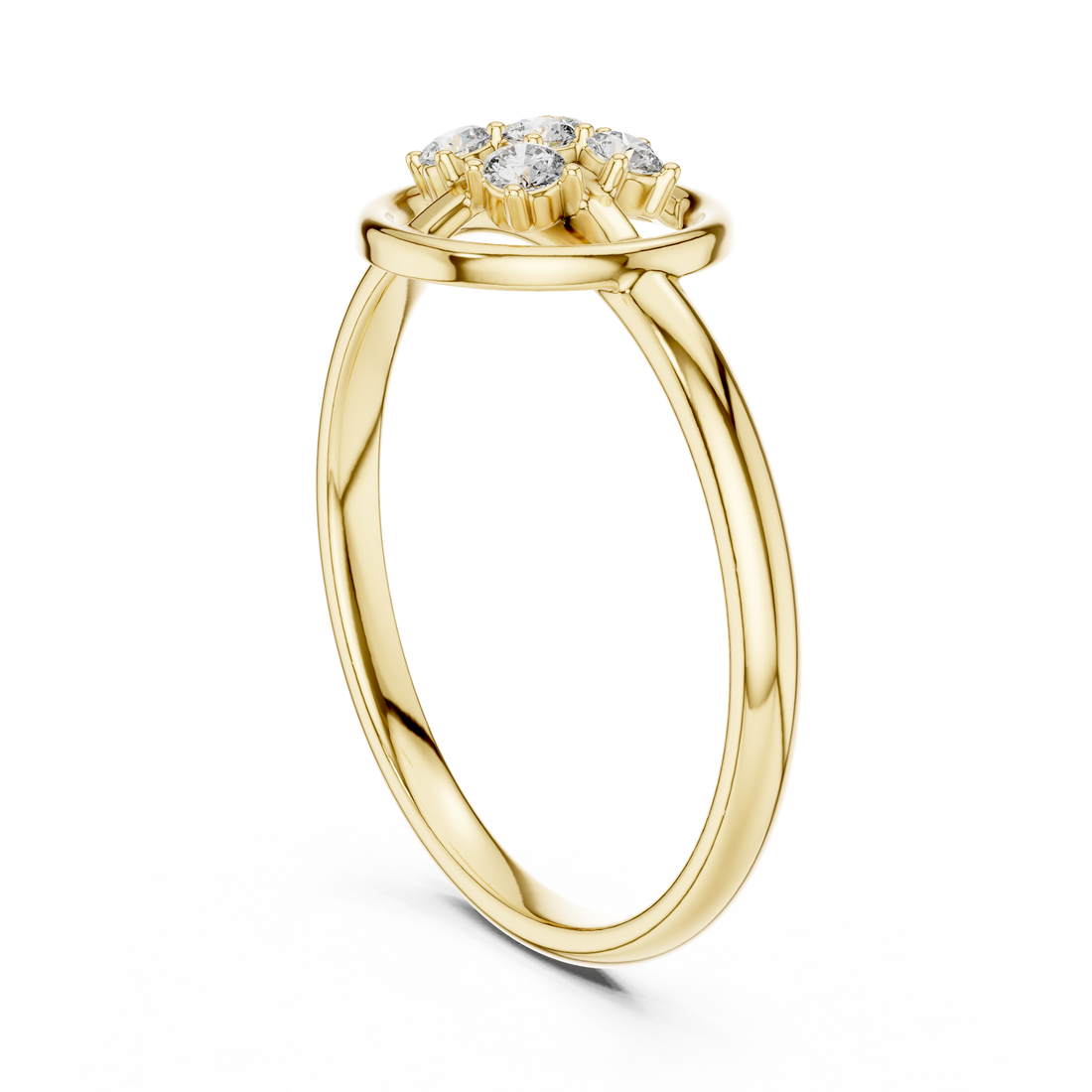 Adjustable toe ring featuring CZ diamond stones arranged in decorative pattern.