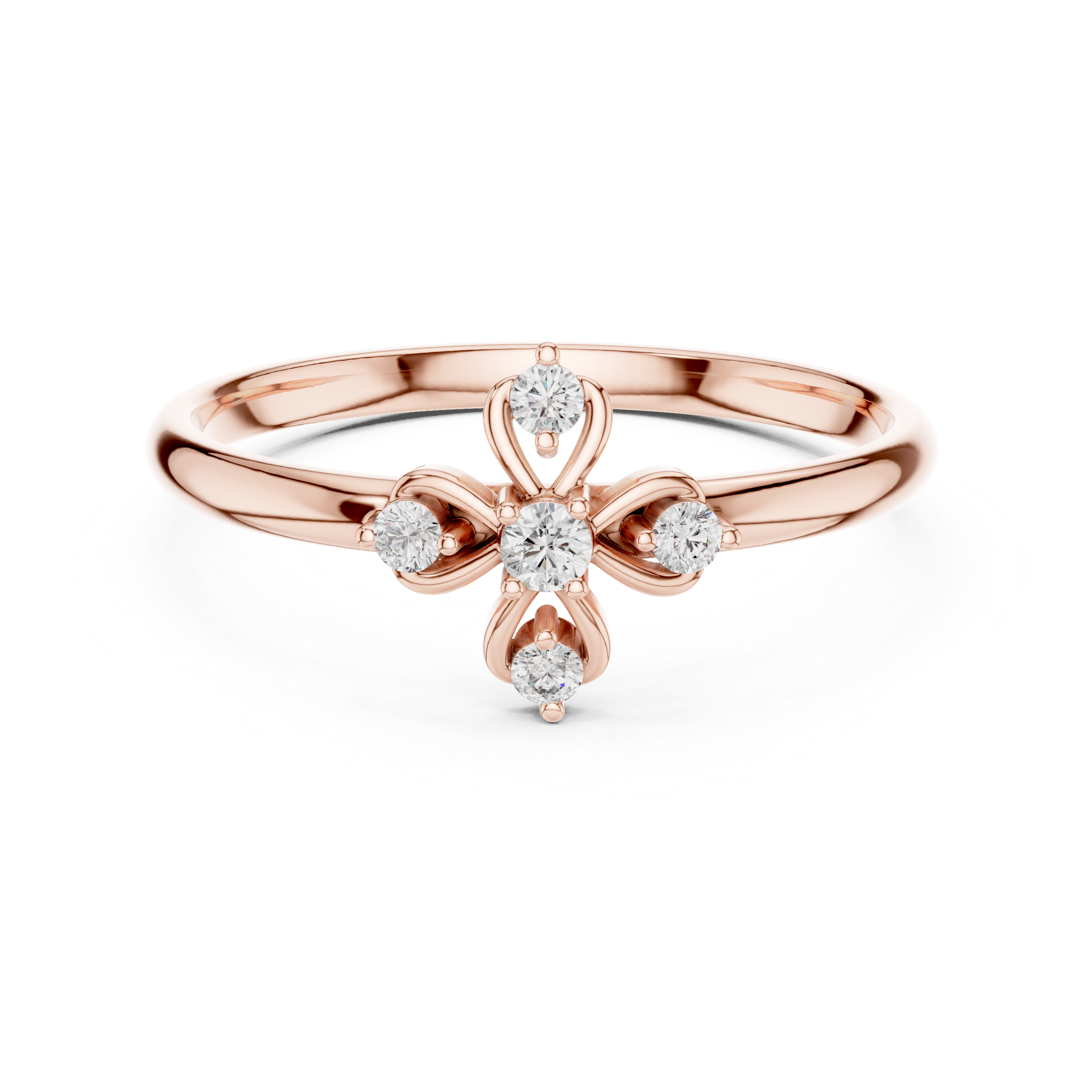 Elegant brooch designed with floral pattern and sparkling lab-grown diamond accents.
