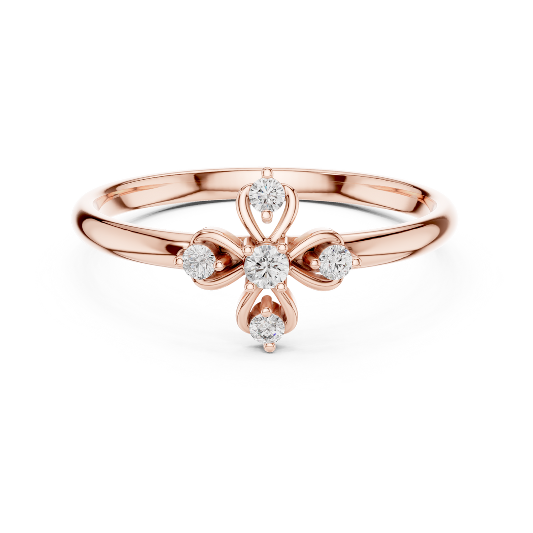 Elegant brooch designed with floral pattern and sparkling lab-grown diamond accents.