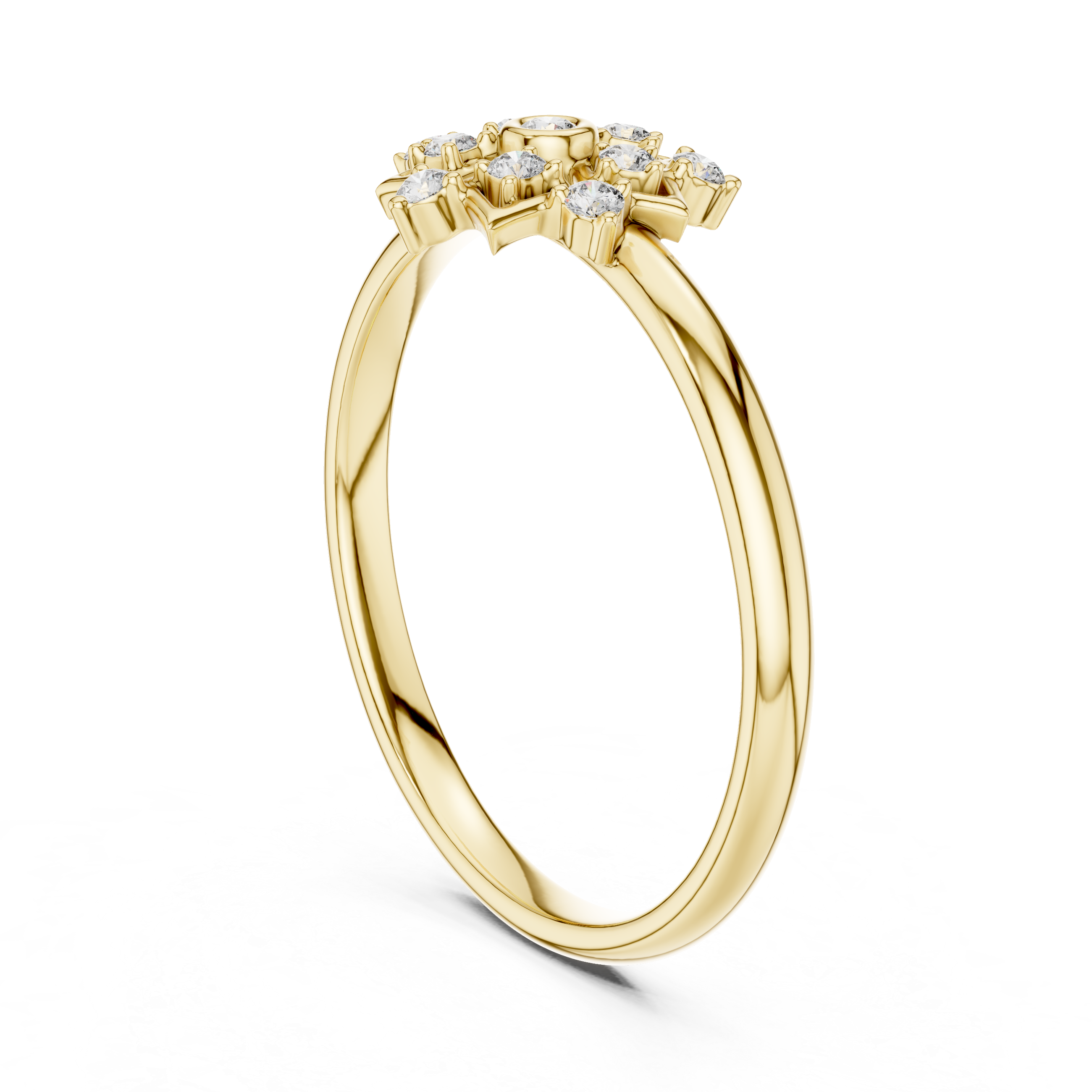 Elegant heart-shaped diamond earrings in rose gold design.