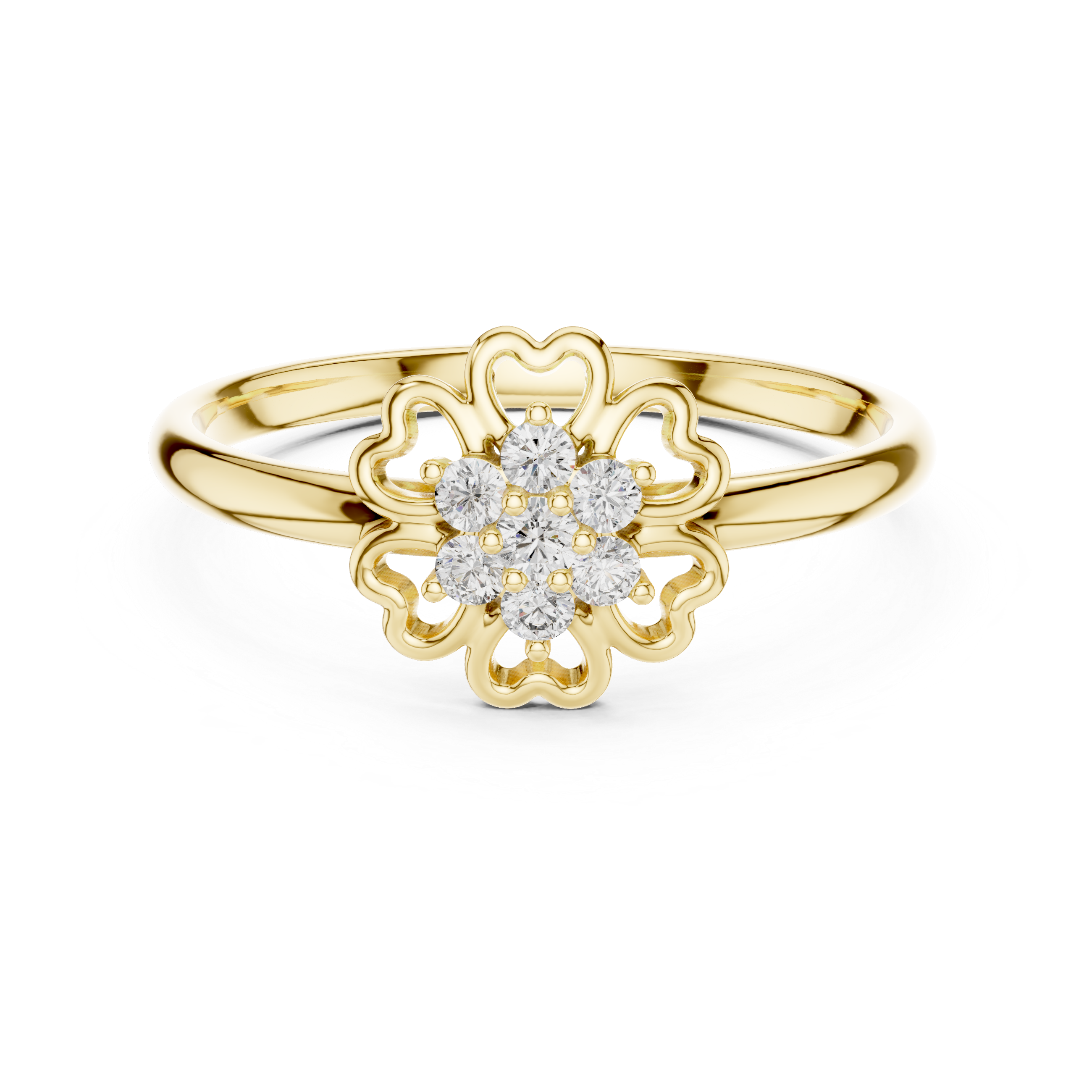 Stylish diamond bangle bracelet in polished rose gold finish.