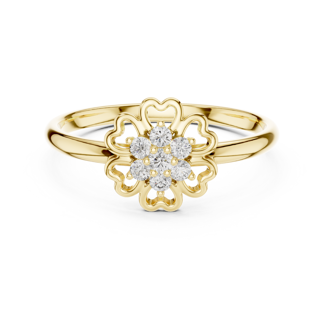 Stylish diamond bangle bracelet in polished rose gold finish.