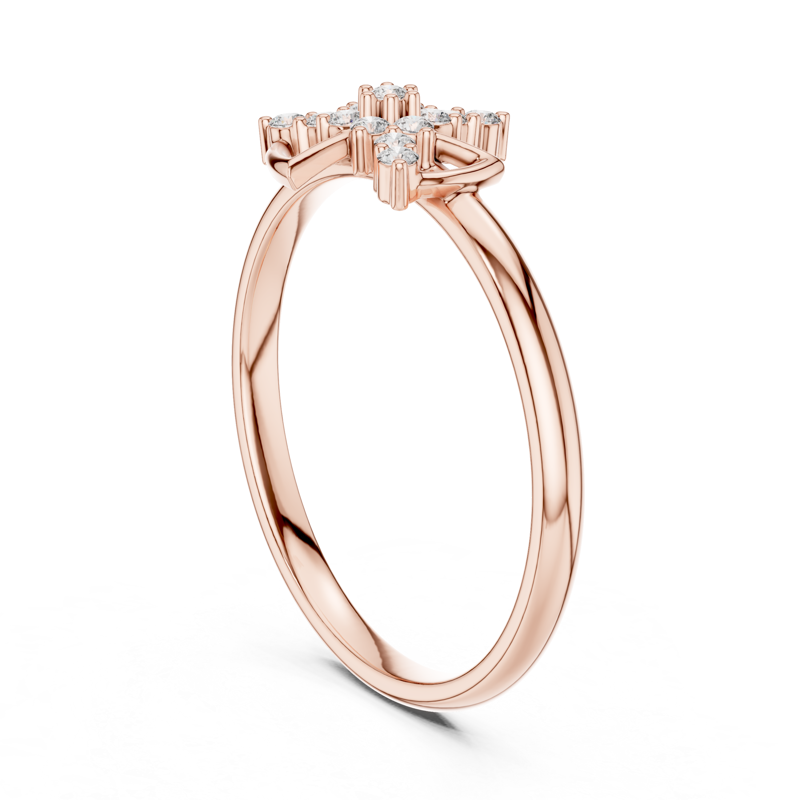 Modern cuff bracelet with smooth gold surface and sparkle.