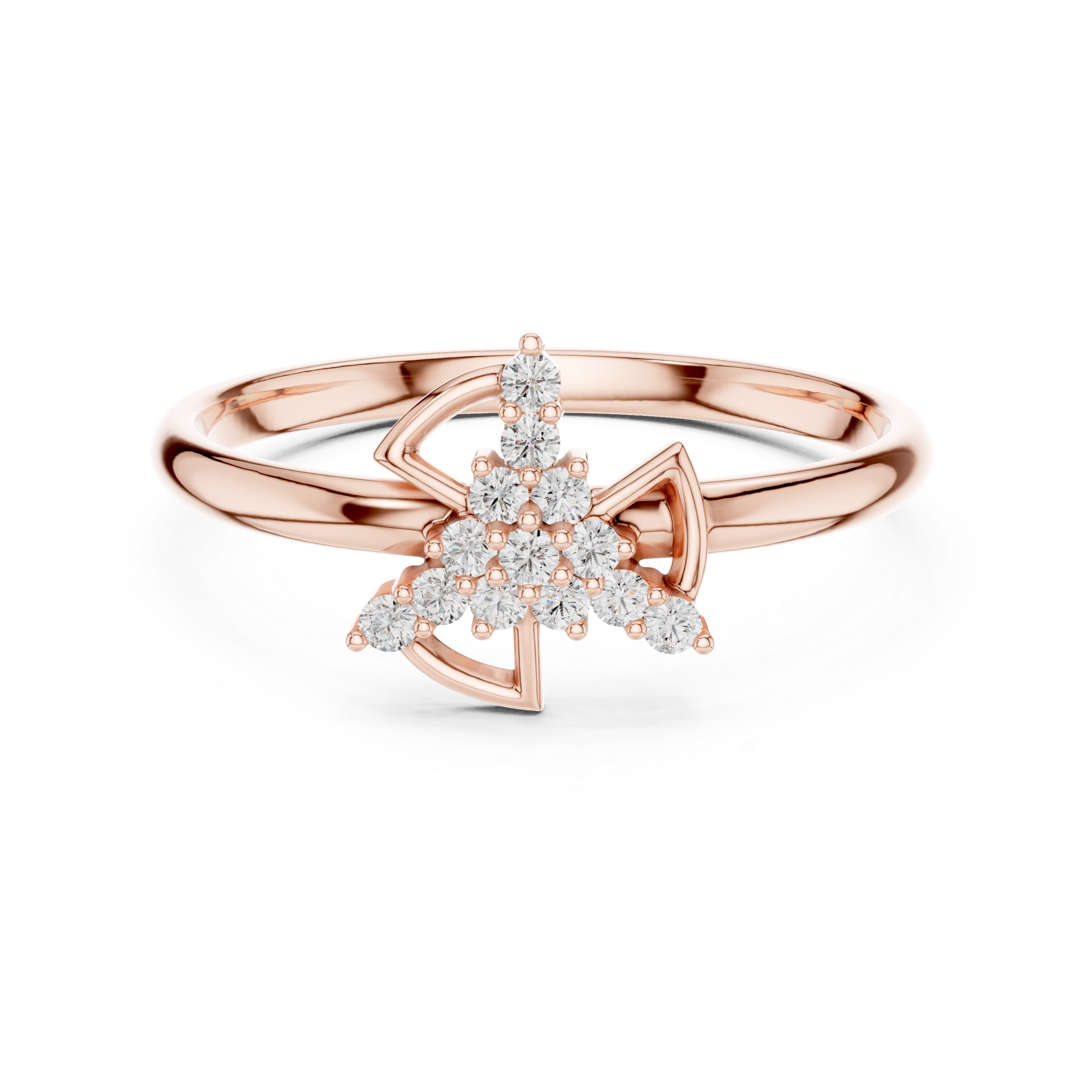 Decorative charm bracelet with delicate diamond pendants.